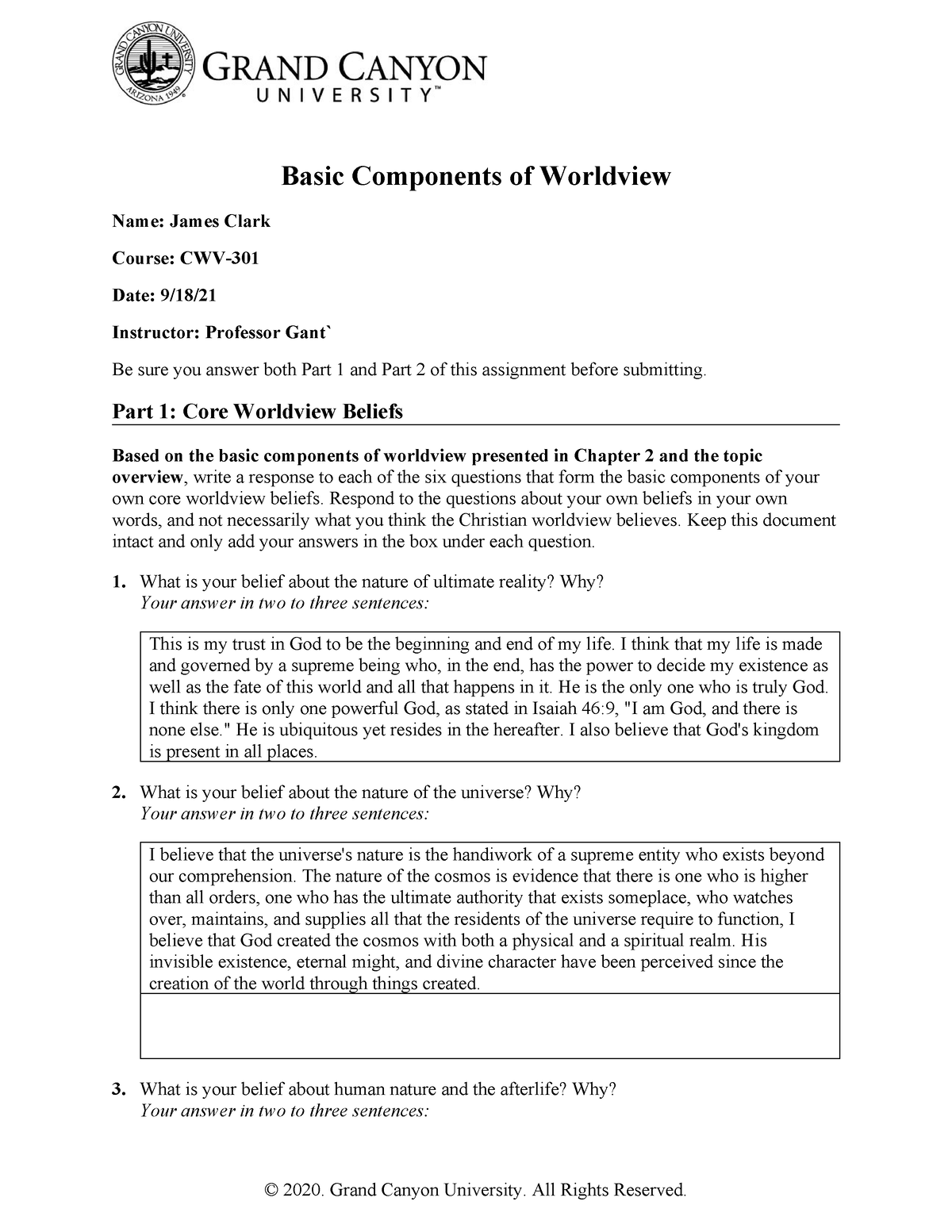 CWV 101 301 RS T1Basic Components Of Worldview - Basic Components Of ...