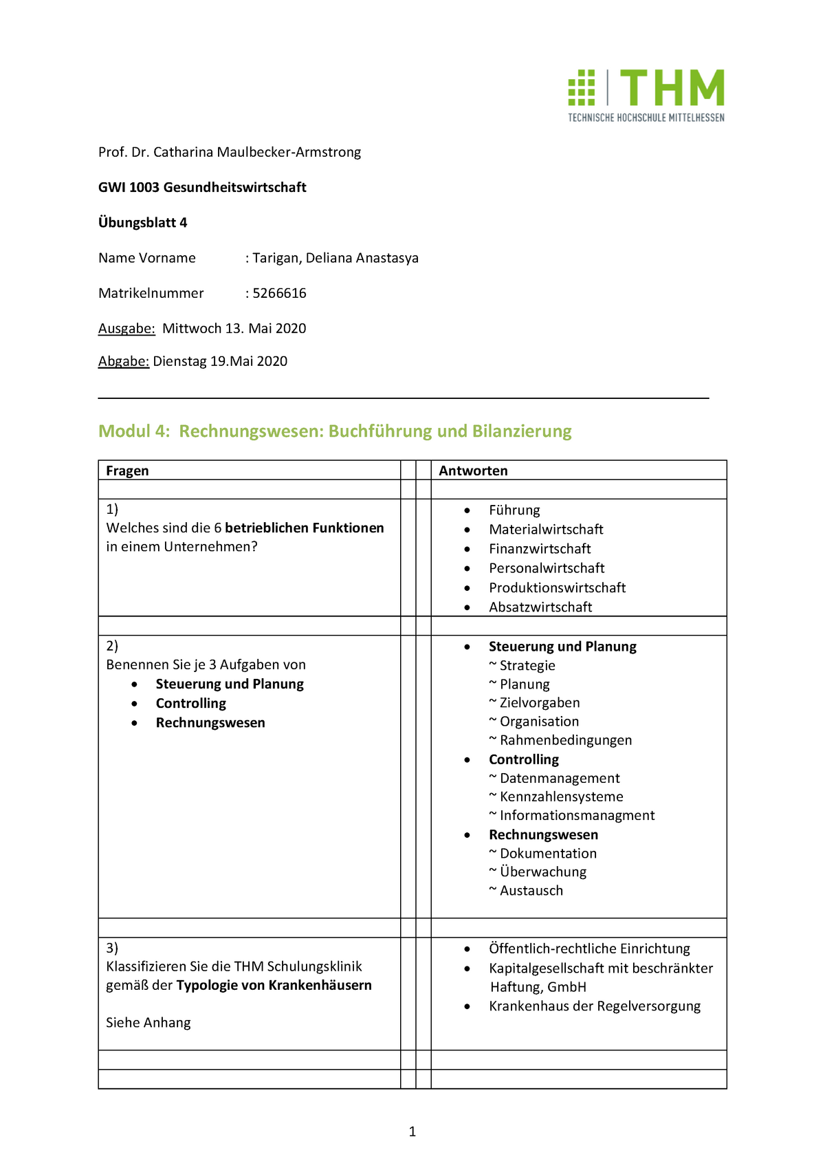 Übungsblatt 4 Buchführung Bilanzierung DAT - Warning: TT: Undefined ...