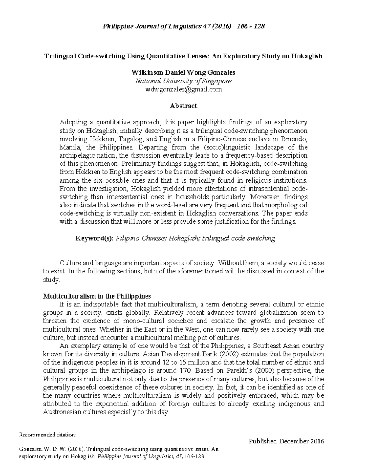 ED571766 - Philippine Journal of Linguistics 47 (2016) 106 - 128 ...