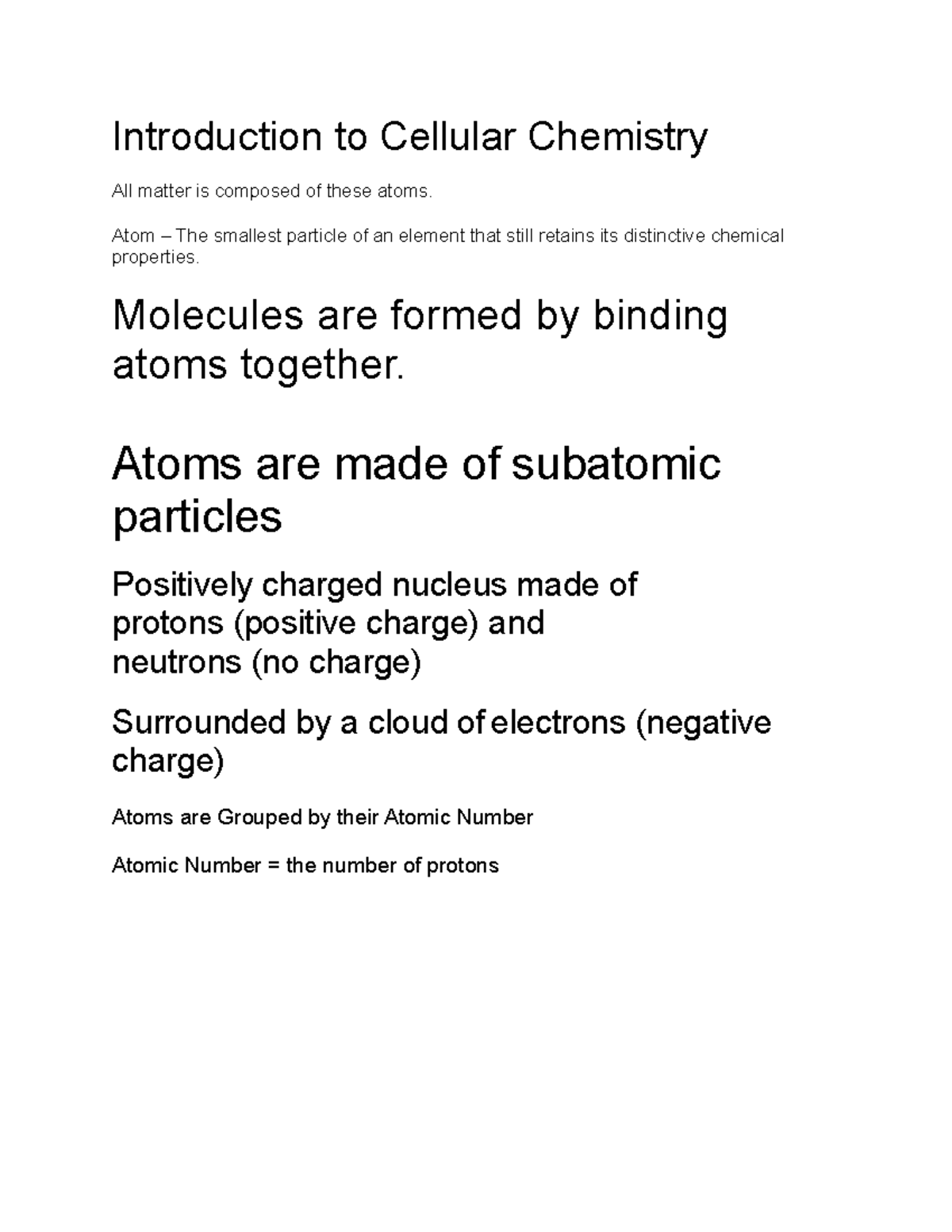 introduction-to-cellular-chemistry-atom-the-smallest-particle-of-an