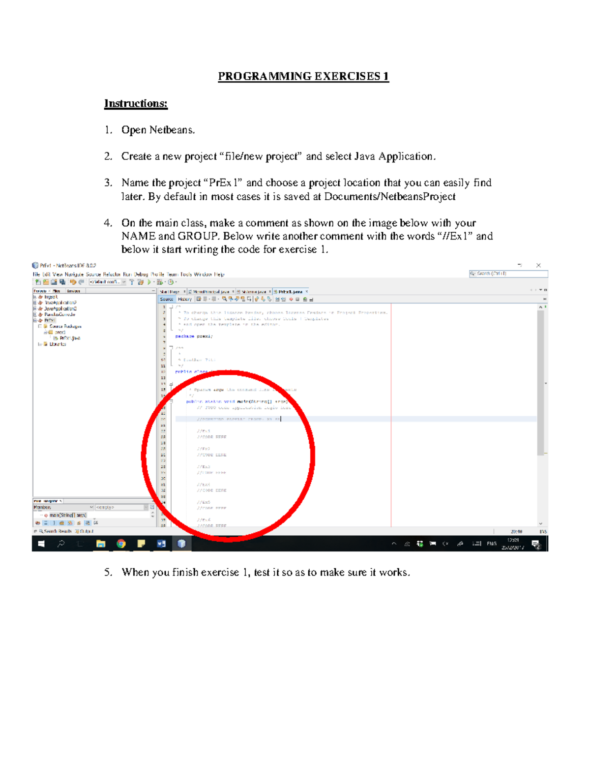 Programming Exercises 1 starting with basic programming - PROGRAMMING ...