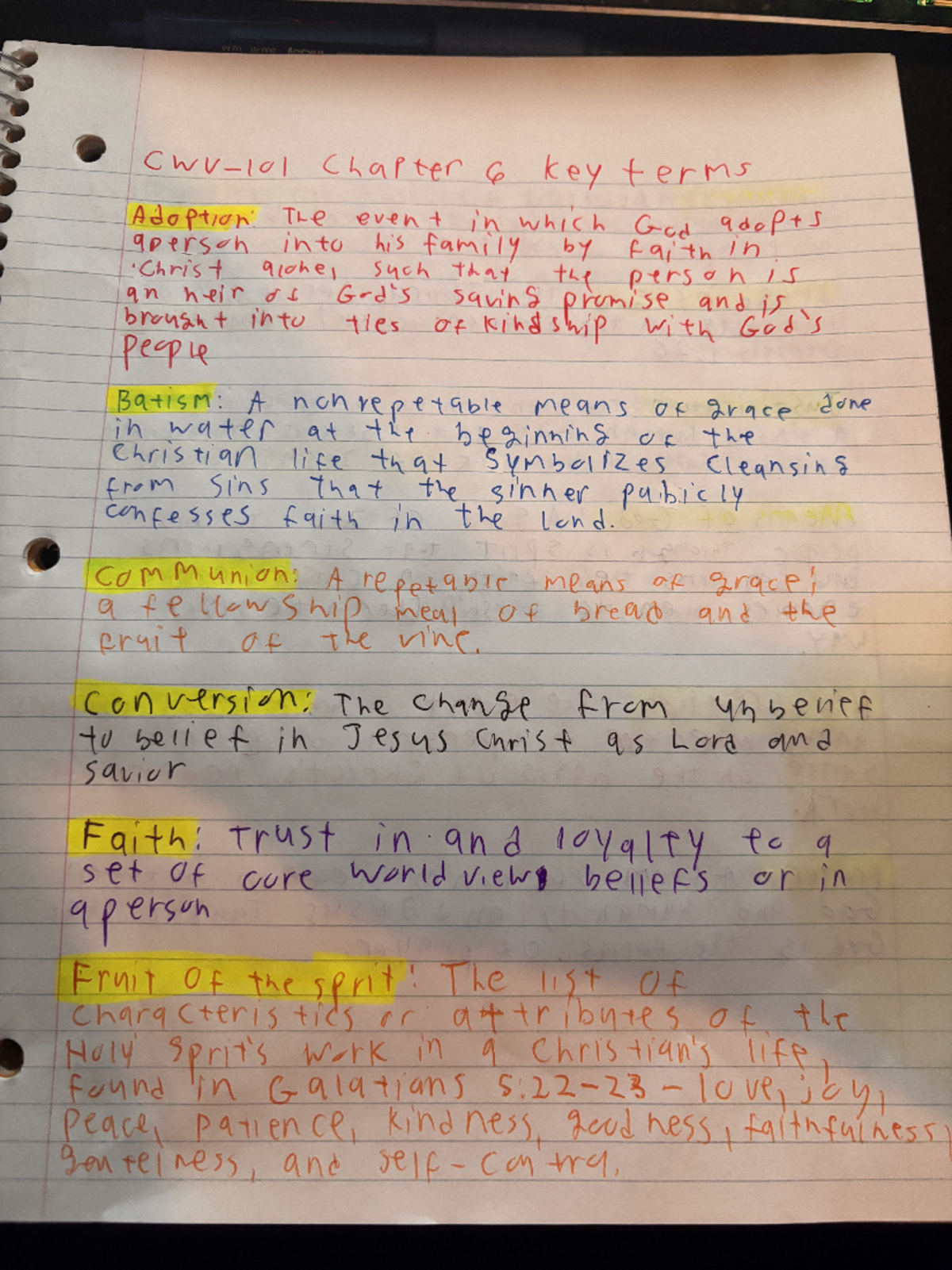 IMG 0402 - Chapter 6 Key Terms - CWV 101 - Studocu
