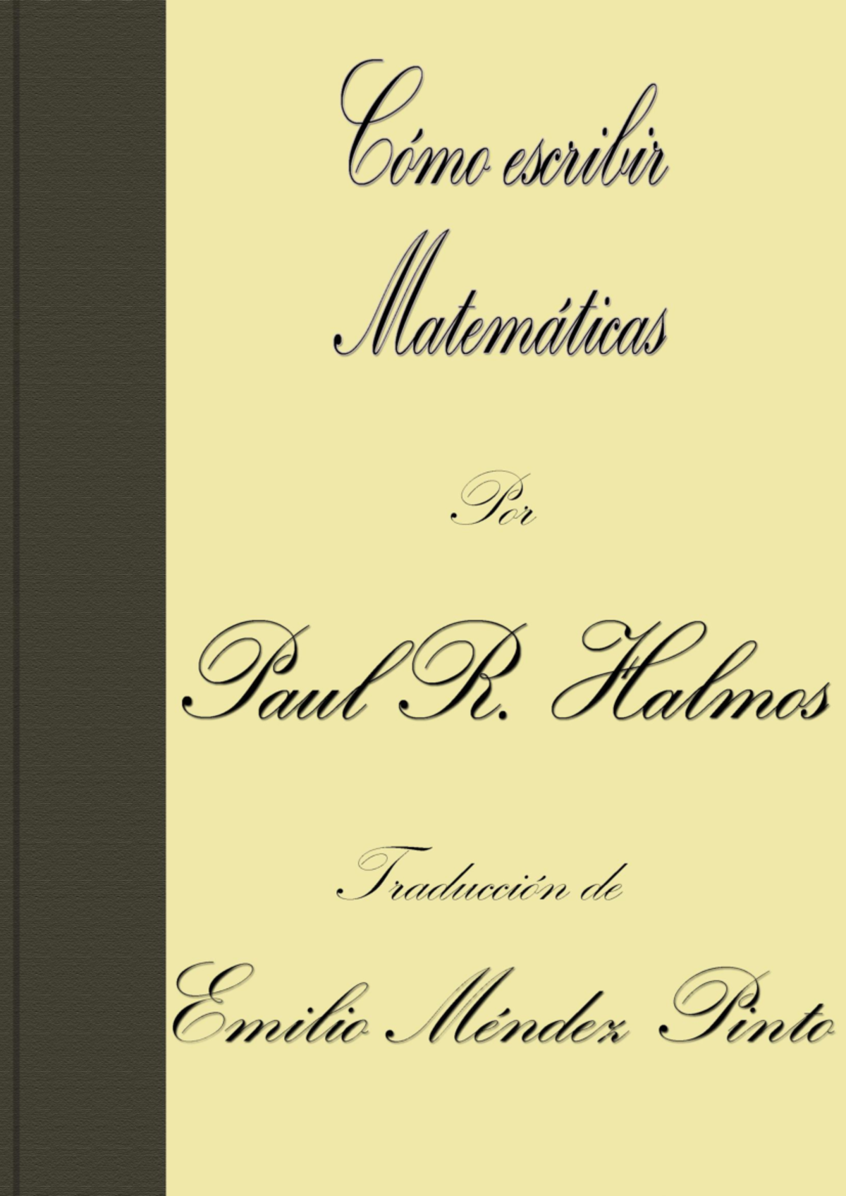 Como escribir matematicas-Paul Halmos - Edición digital para la ...