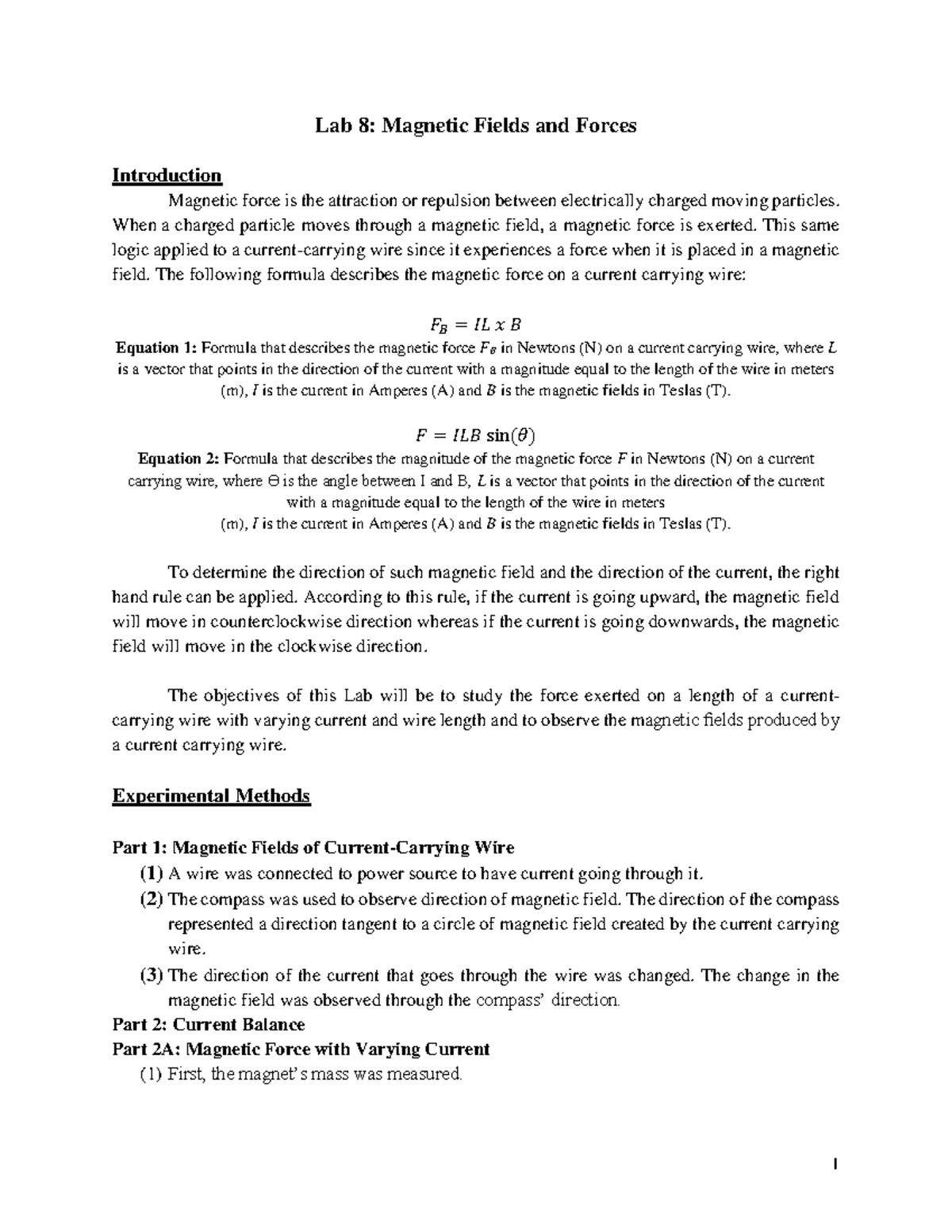 Lab 8 Magnetic Fields And Forces Lab 8 Magnetic Fields And Forces   Thumb 1200 1553 