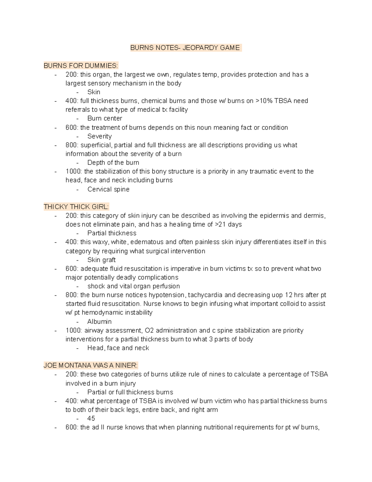 Burns Notes - Here is a burn jepardy we used. - BURNS NOTES- JEOPARDY ...