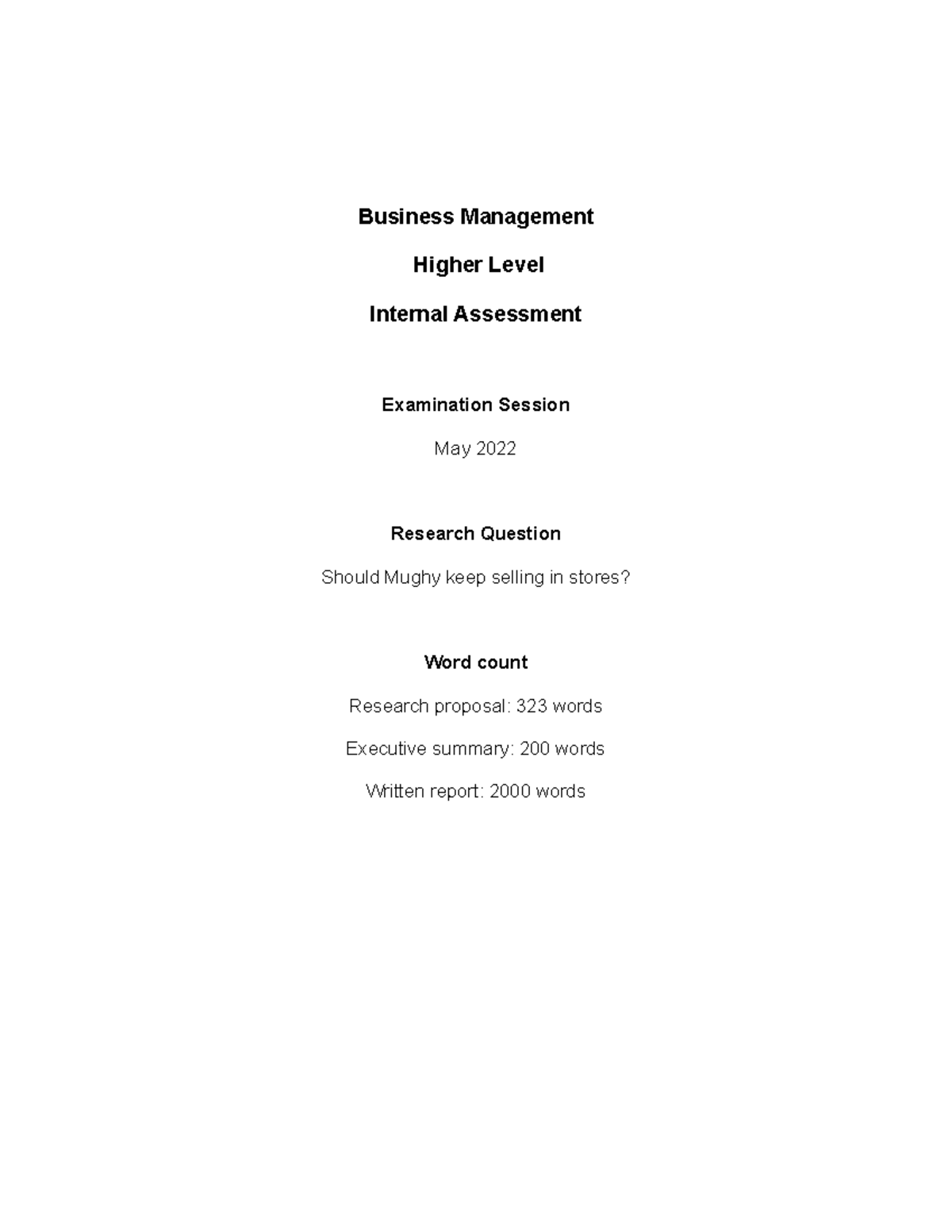 business hl ia research proposal example