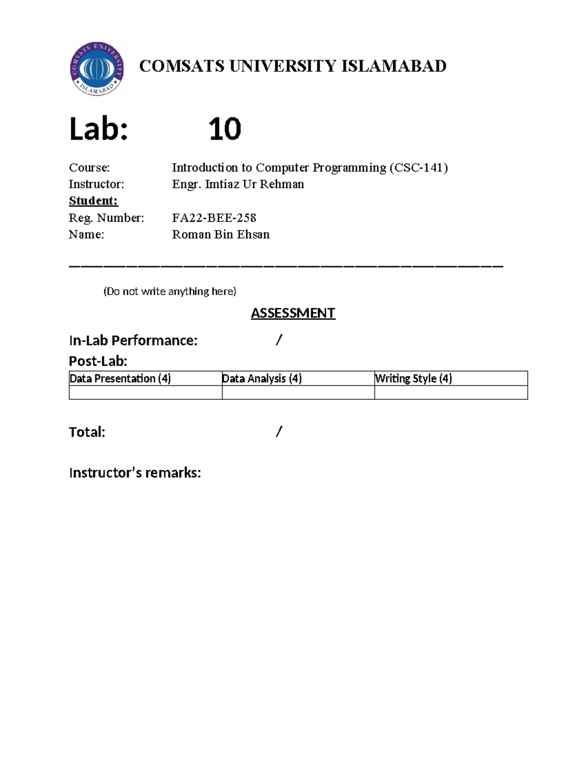 ICP Lab report 10 - This lab was about arrays and pointers in C ...