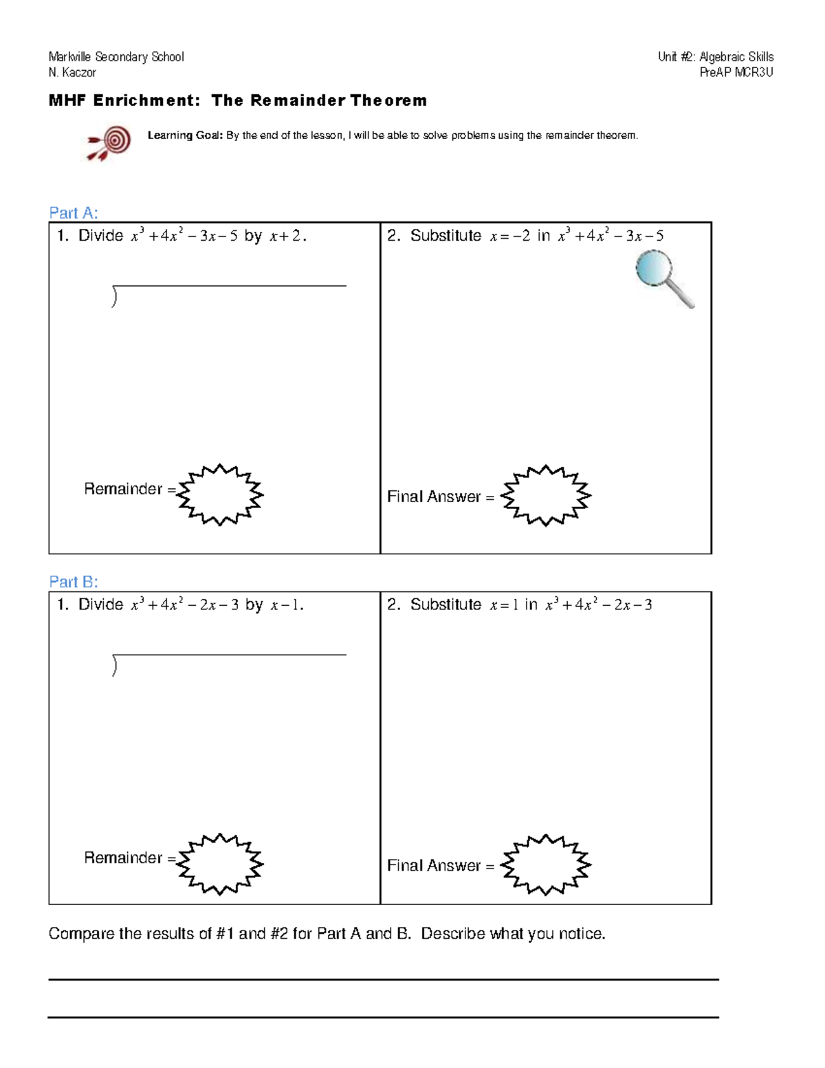 the-remainder-theorem-test-markville-secondary-school-unit-2