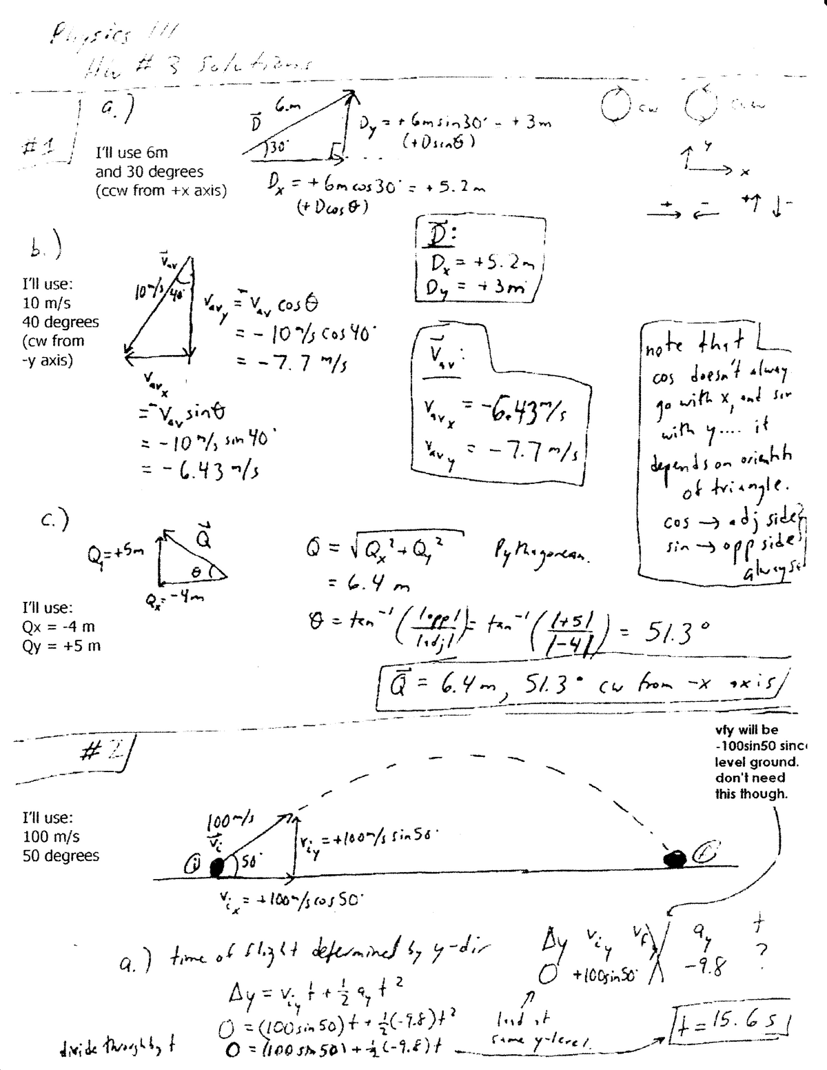 physics homework 3