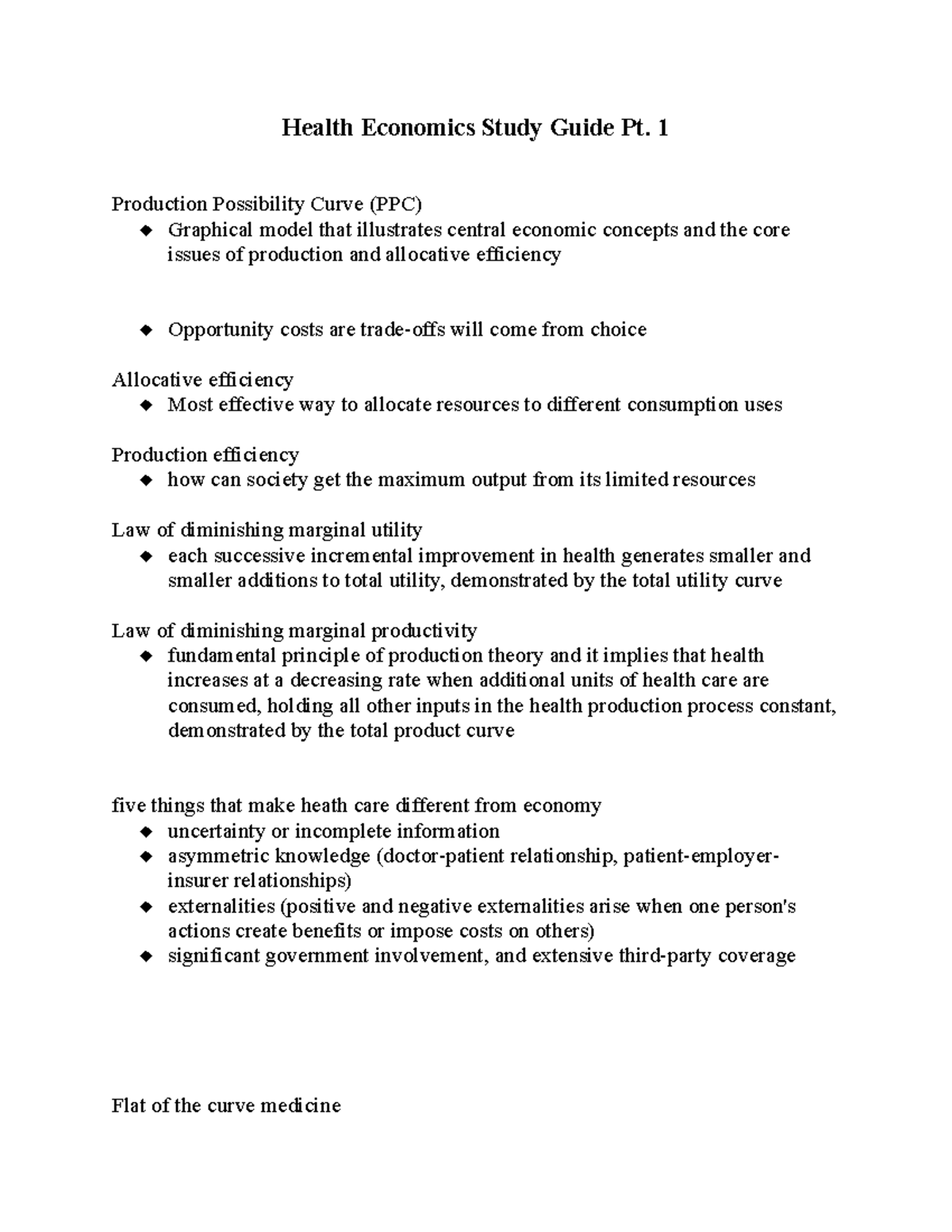 Hesgpt 1 - Dr. Tawk/Dr. Mathis - Health Economics Study Guide Pt. 1 ...