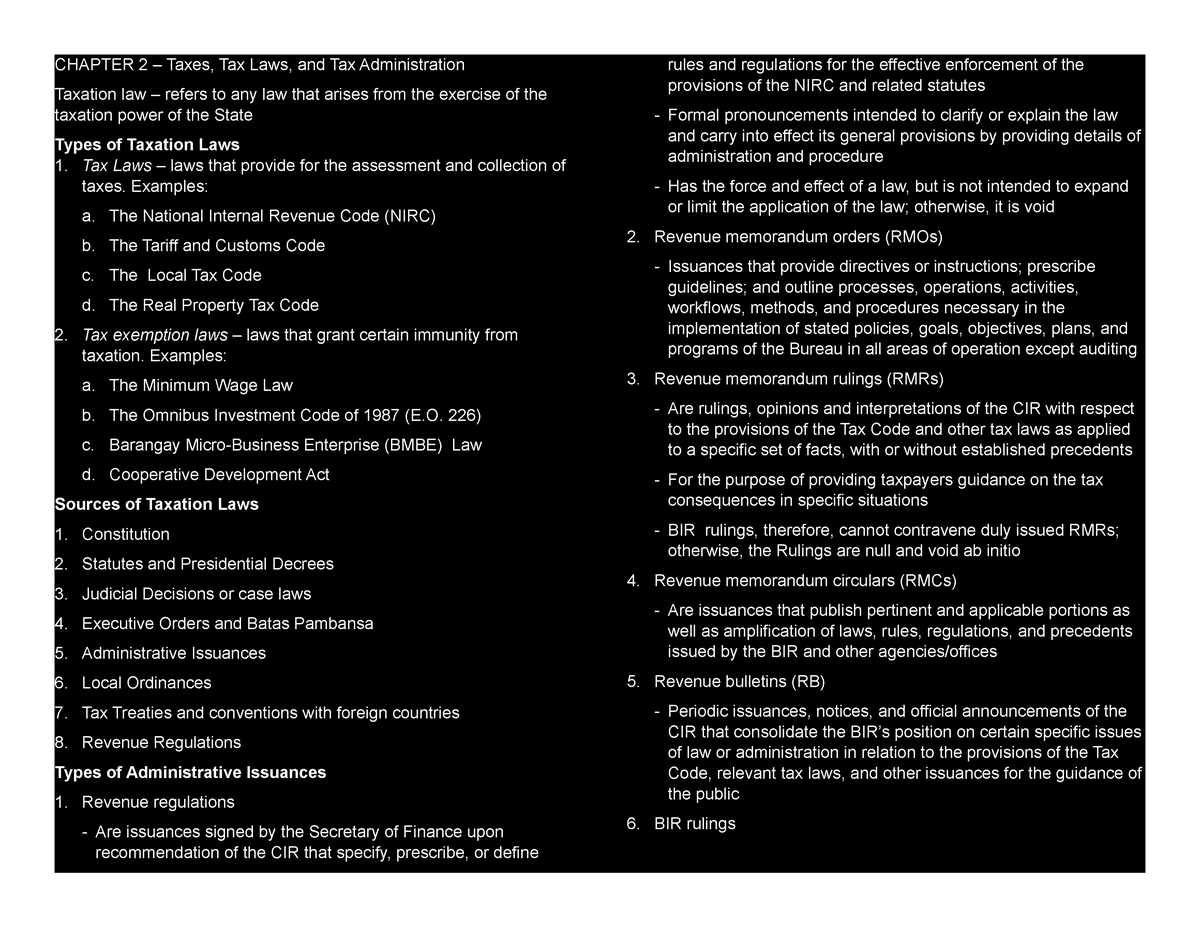 chapter-2-taxes-tax-laws-and-tax-administration-chapter-2-taxes