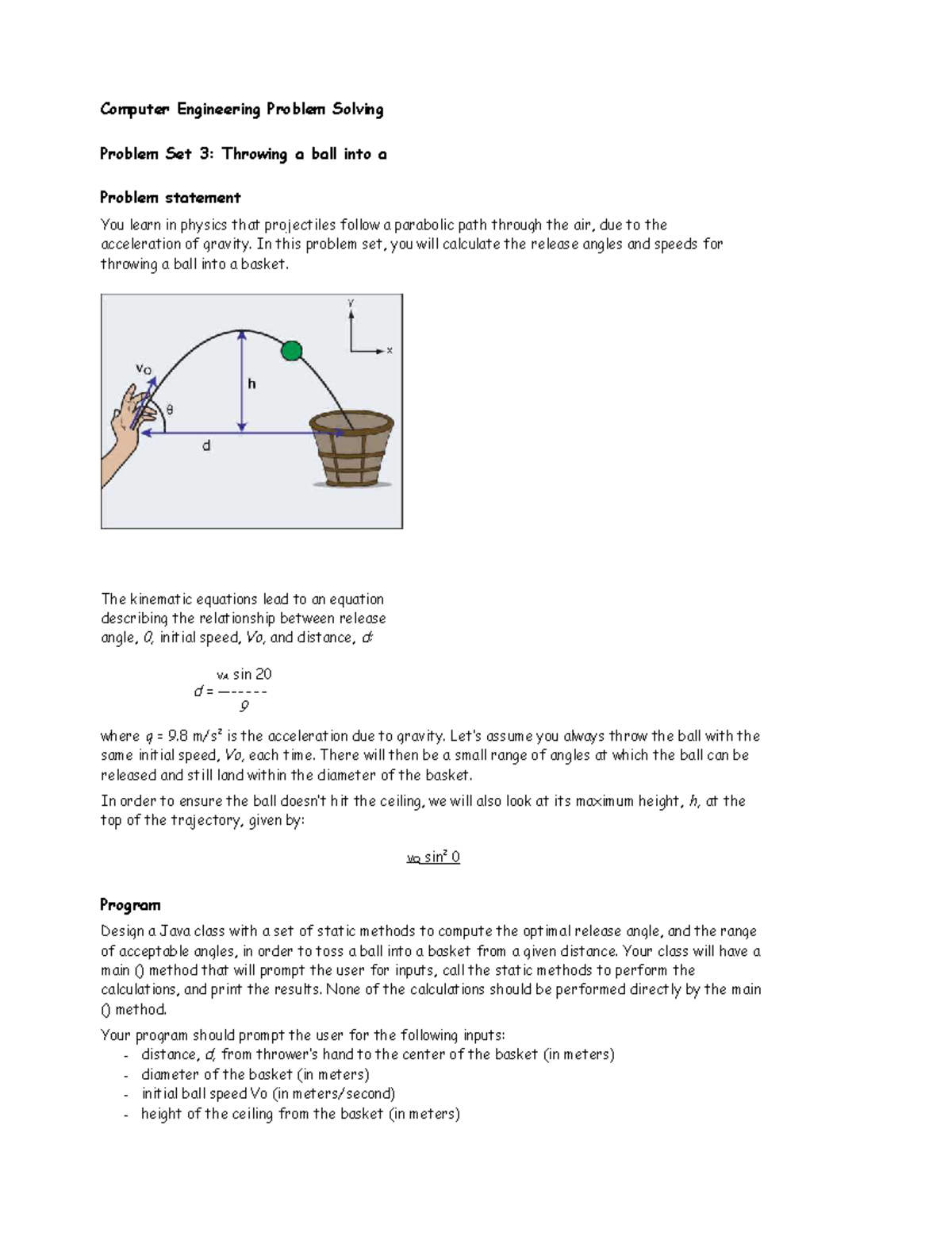 introduction to computers and engineering problem solving