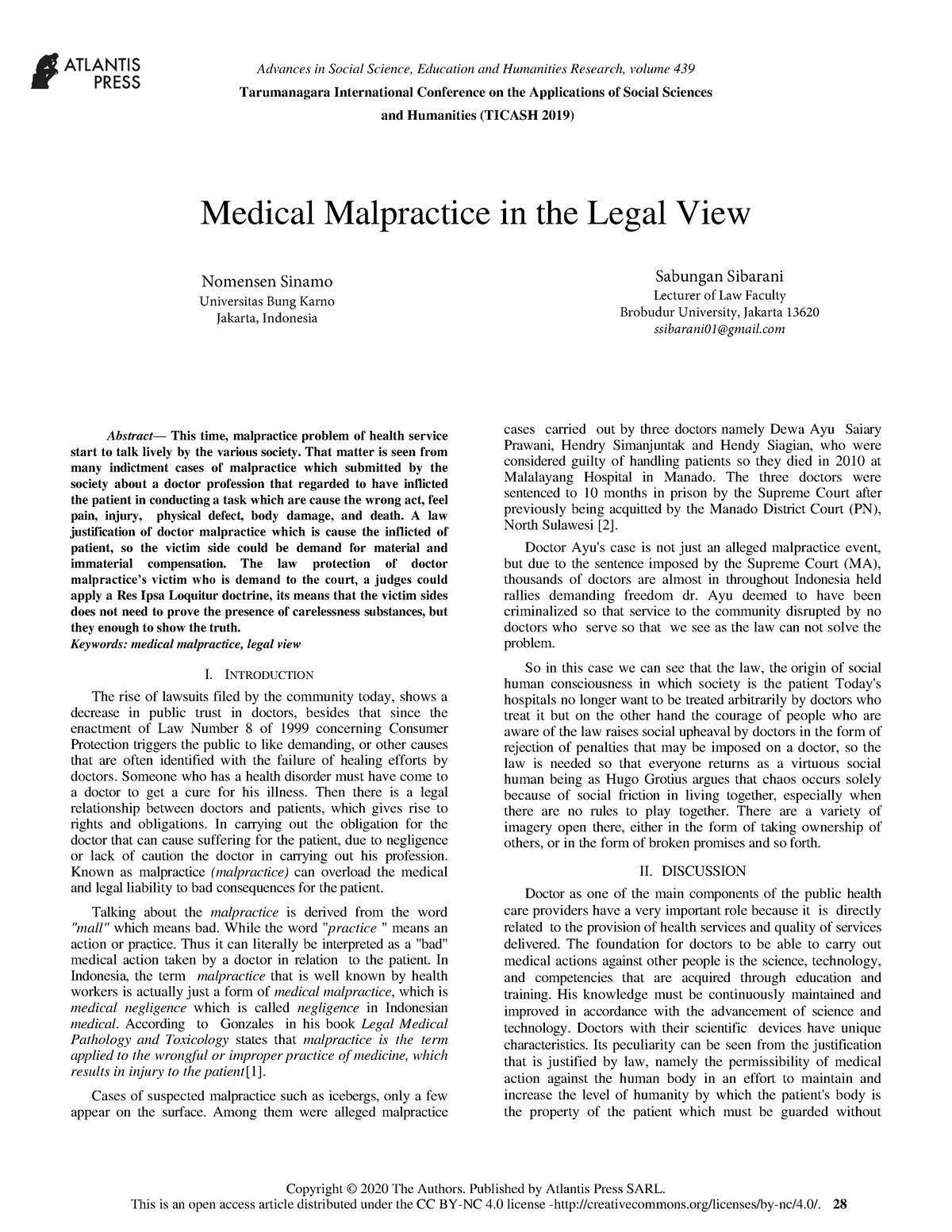 medical malpractice thesis