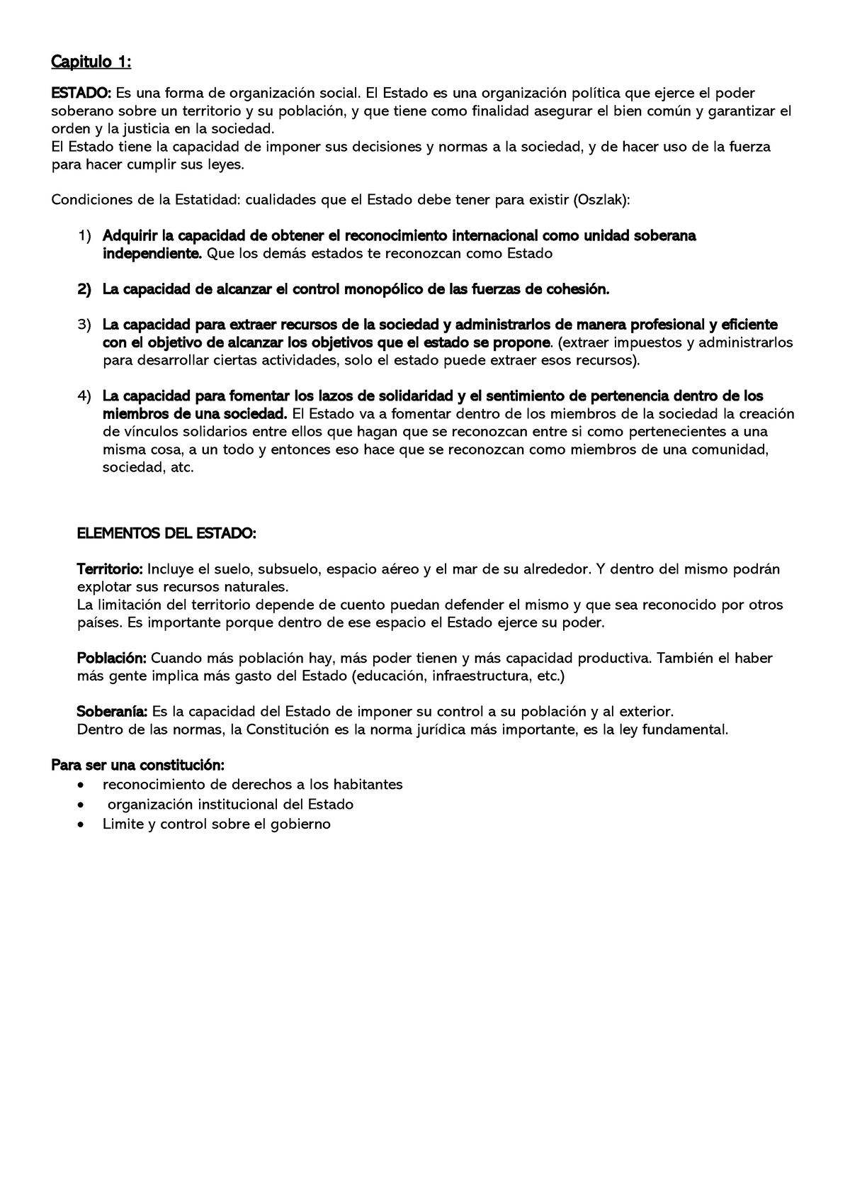 Derecho 1er P - Capitulo 1 : ESTADO: Es Una Forma De Organización ...