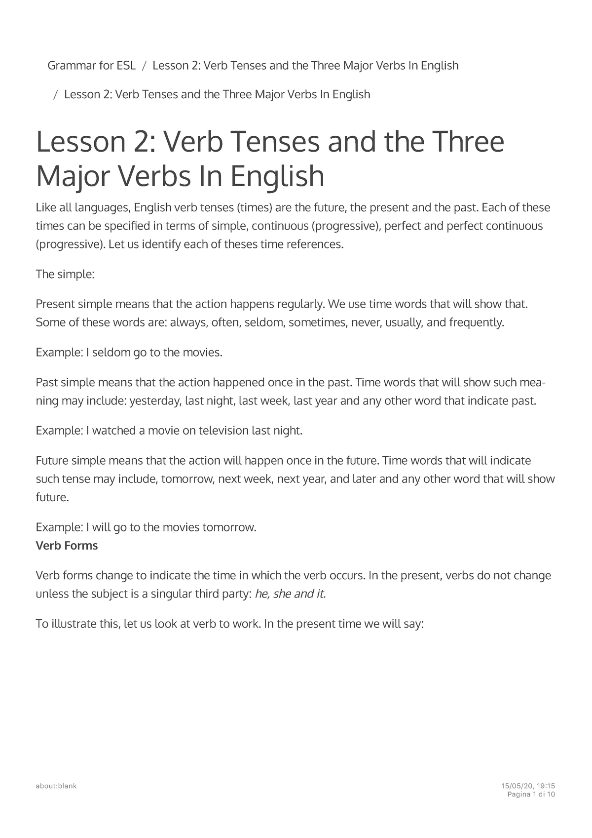 Verbs In English Grammar For Class 3