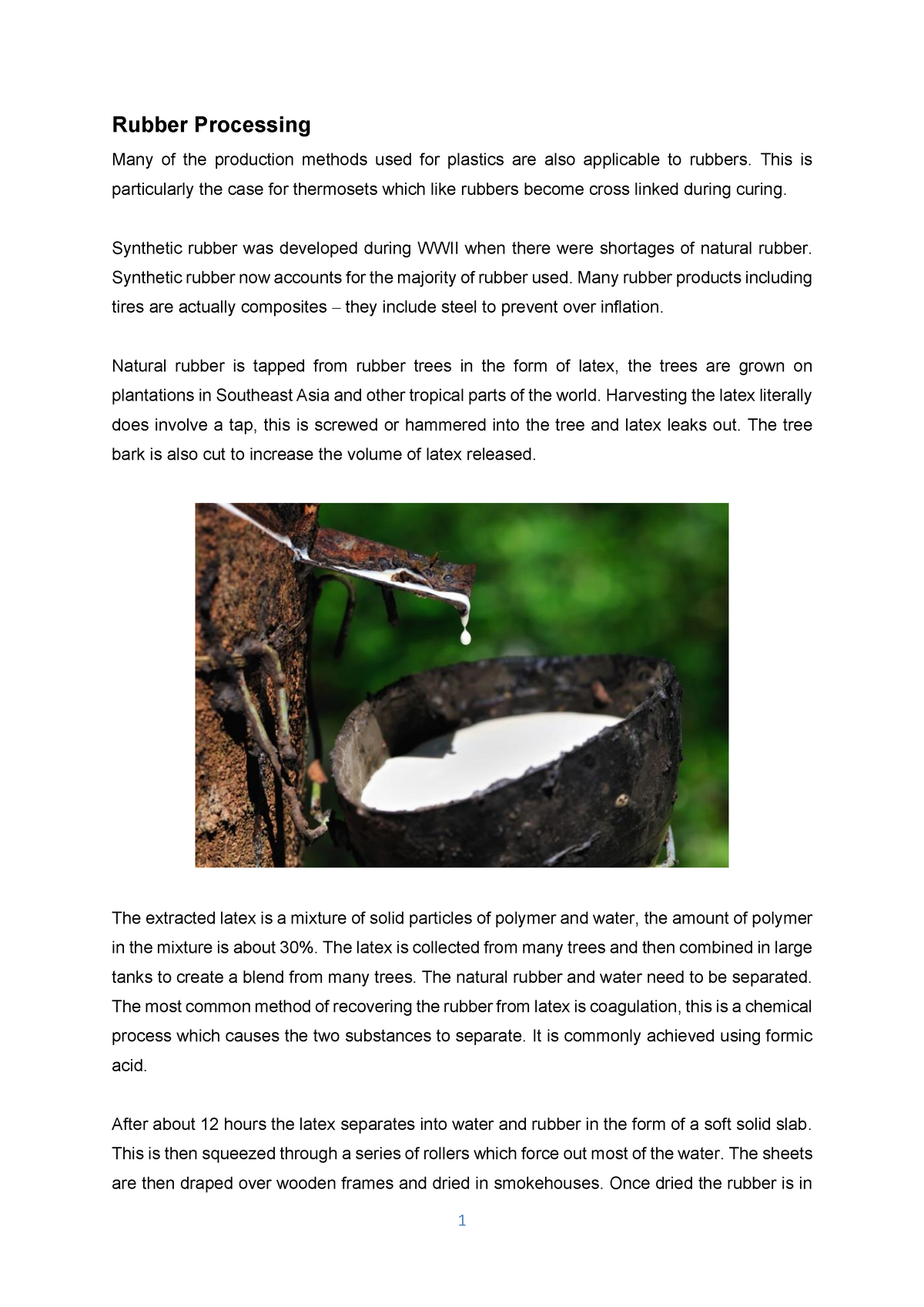 Manufacturing E3 Chapter 3 - Rubber Processing - Rubber Processing