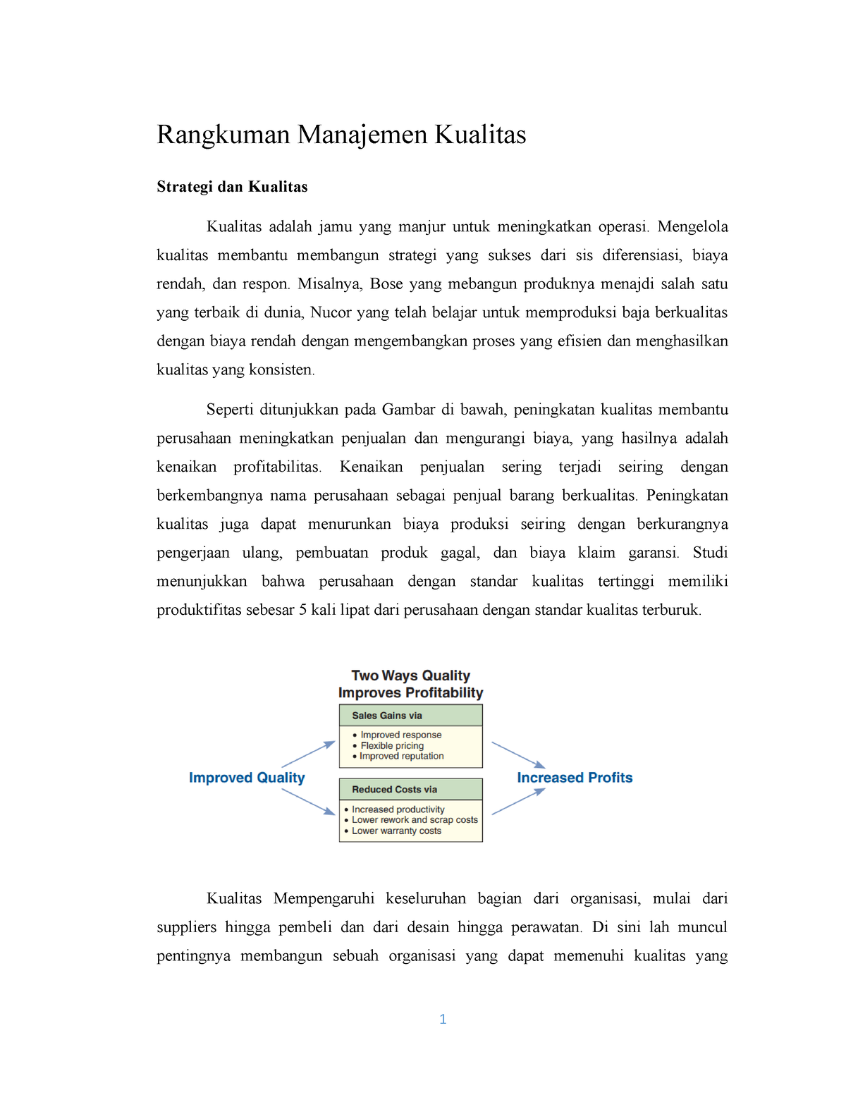 Kelompok 1 Rangkuman CH6 (Managing Quality) - Rangkuman Manajemen ...