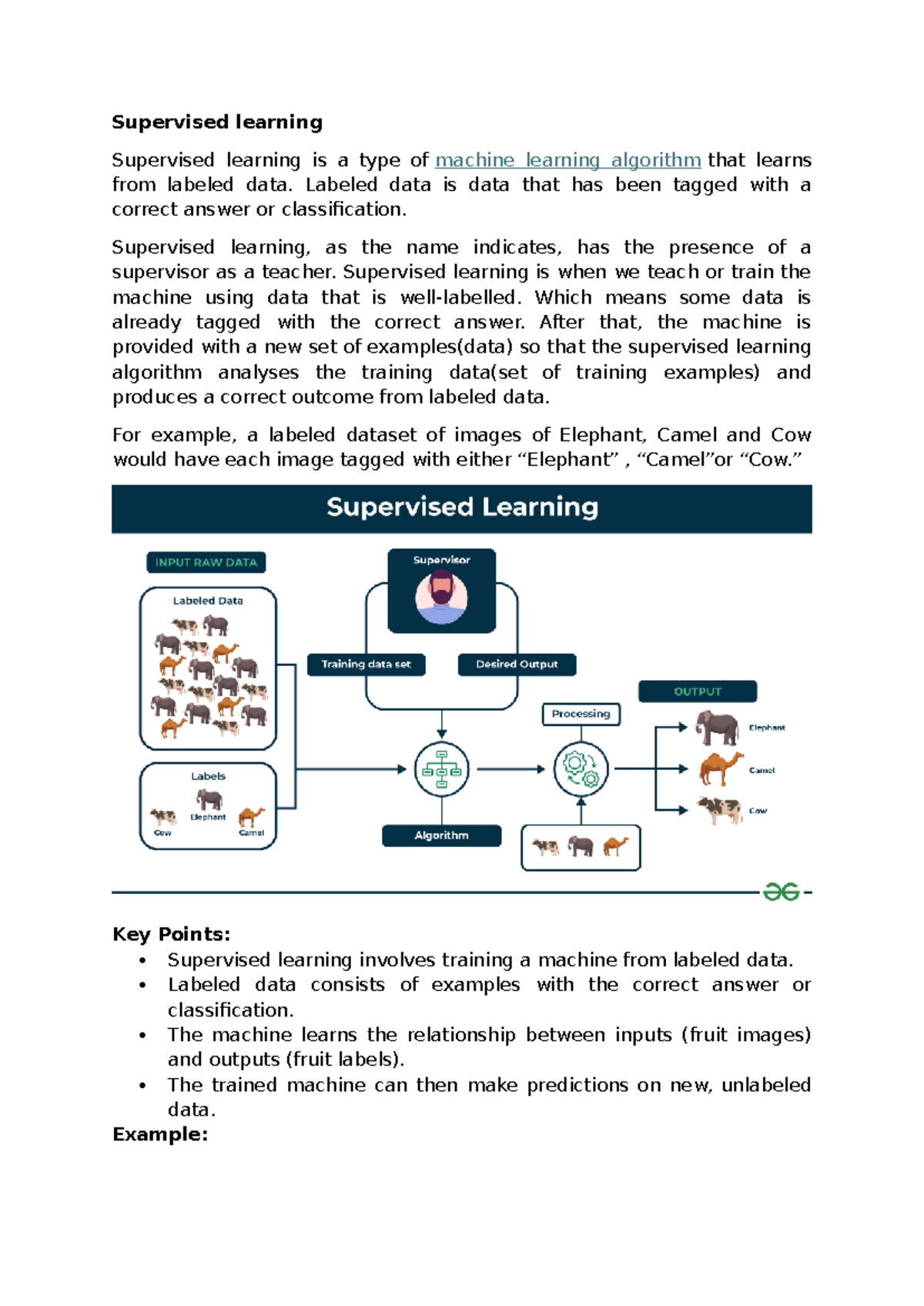 Types of ml - dfdsg - Supervised learning Supervised learning is a type ...