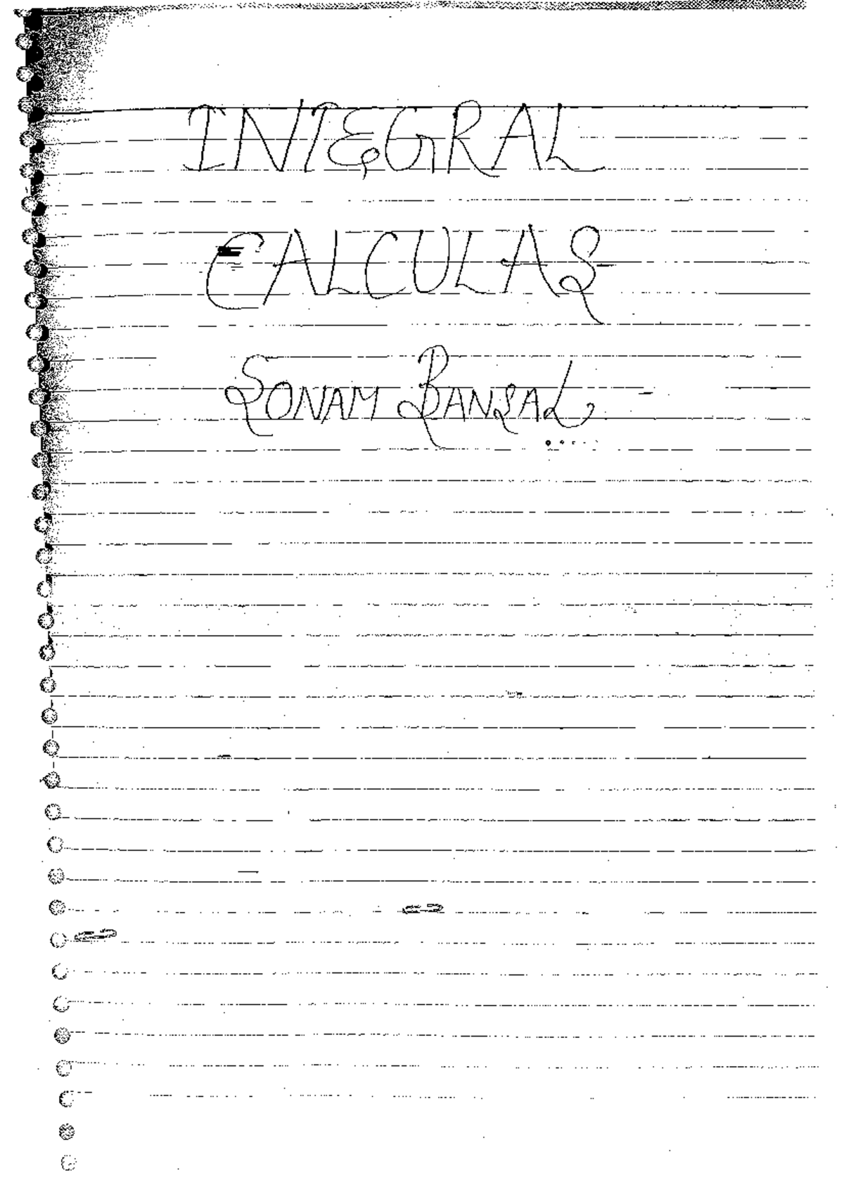 Csir net gate mathematical sciences integral calculas handwritten notes ...