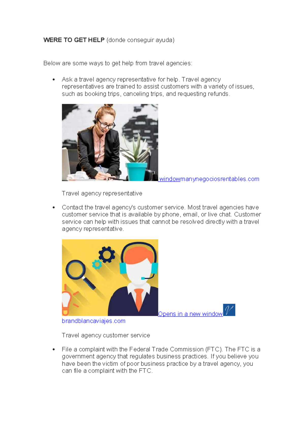 WERE TO GET HELP - Inglés - WERE TO GET HELP (donde conseguir ayuda ...