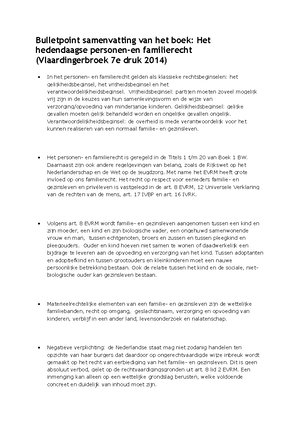 samenvatting het hedendaagse personen- en familierecht 22 jan 2015