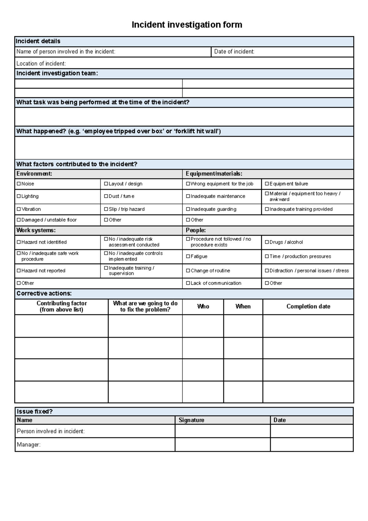 Incident-investigation-form - Incident investigation form Incident ...