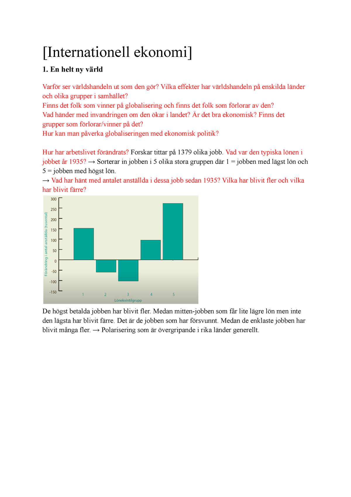 Internationell Ekonomi Del 1 - [Internationell Ekonomi] 1. En Helt Ny ...