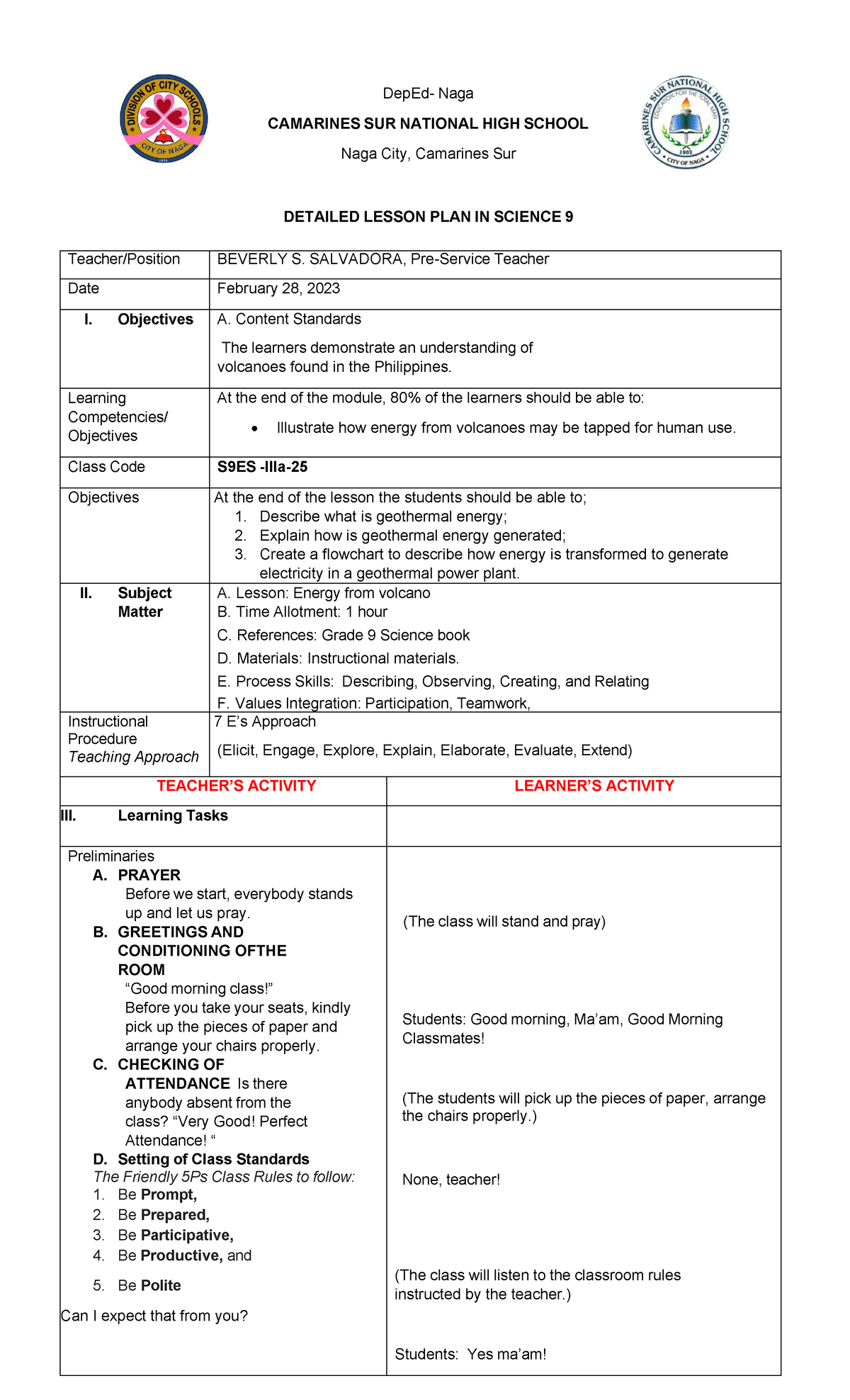 Energy-from-the- Volcano - Deped- Naga Camarines Sur National High 