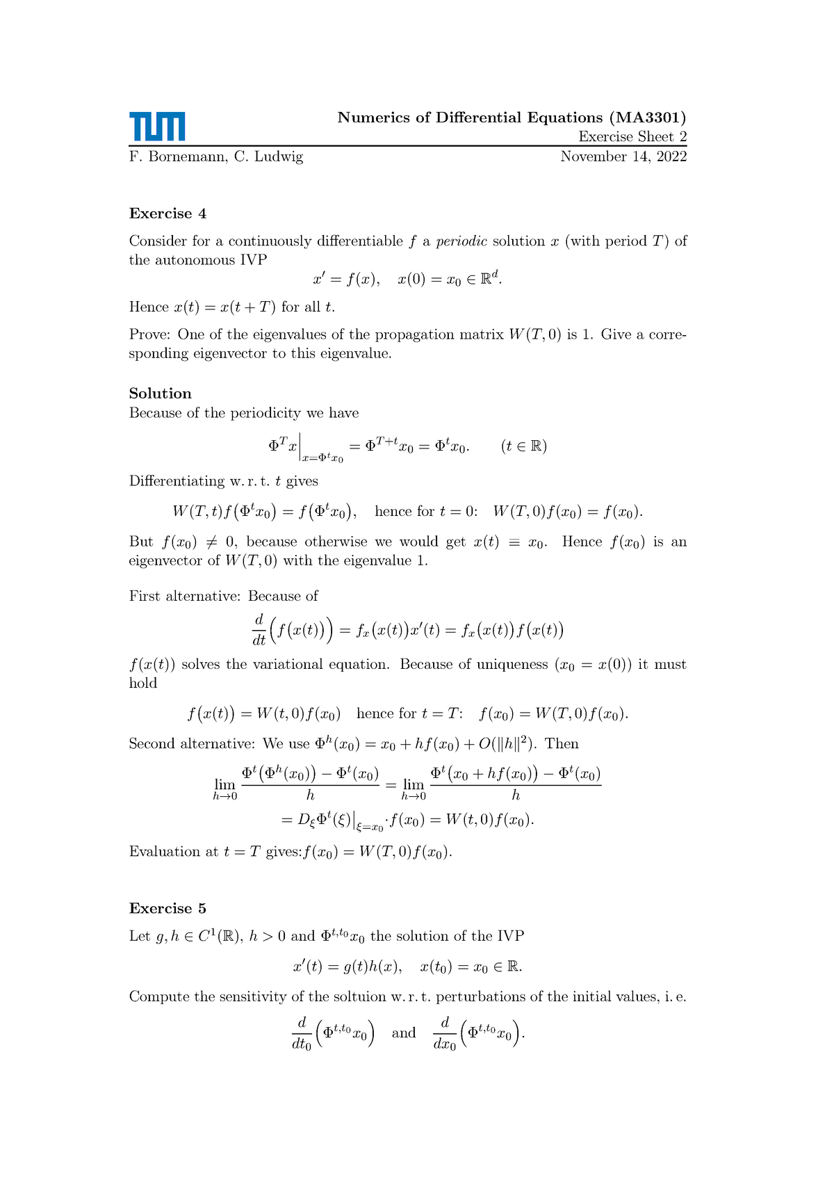 NOD Ex Sheet sol02 Numerics of Differential Equations (MA3301