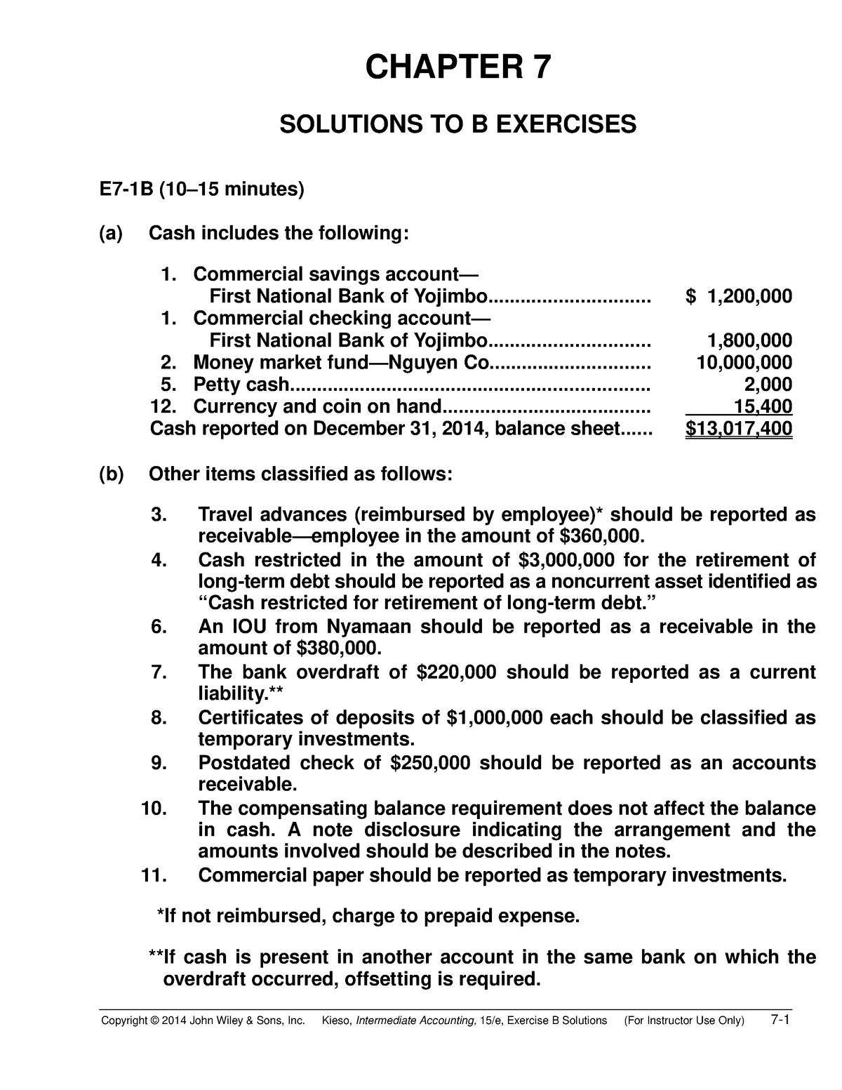 Solution Manual Intermediate Accounting 15th Kiesoch 07 - CHAPTER 7 ...