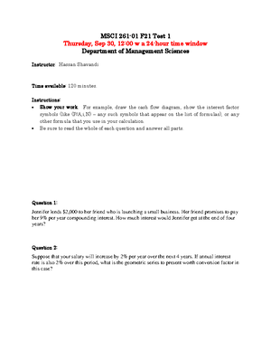 MSE 261 (F24) Formula sheet for Midterm exam - Msci 261 - MSE 261 ...