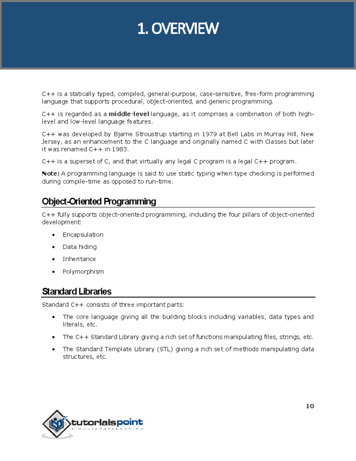 Cpp Tutorial-11-20 - Tutorials And Notes - C++ Is A Statically Typed 