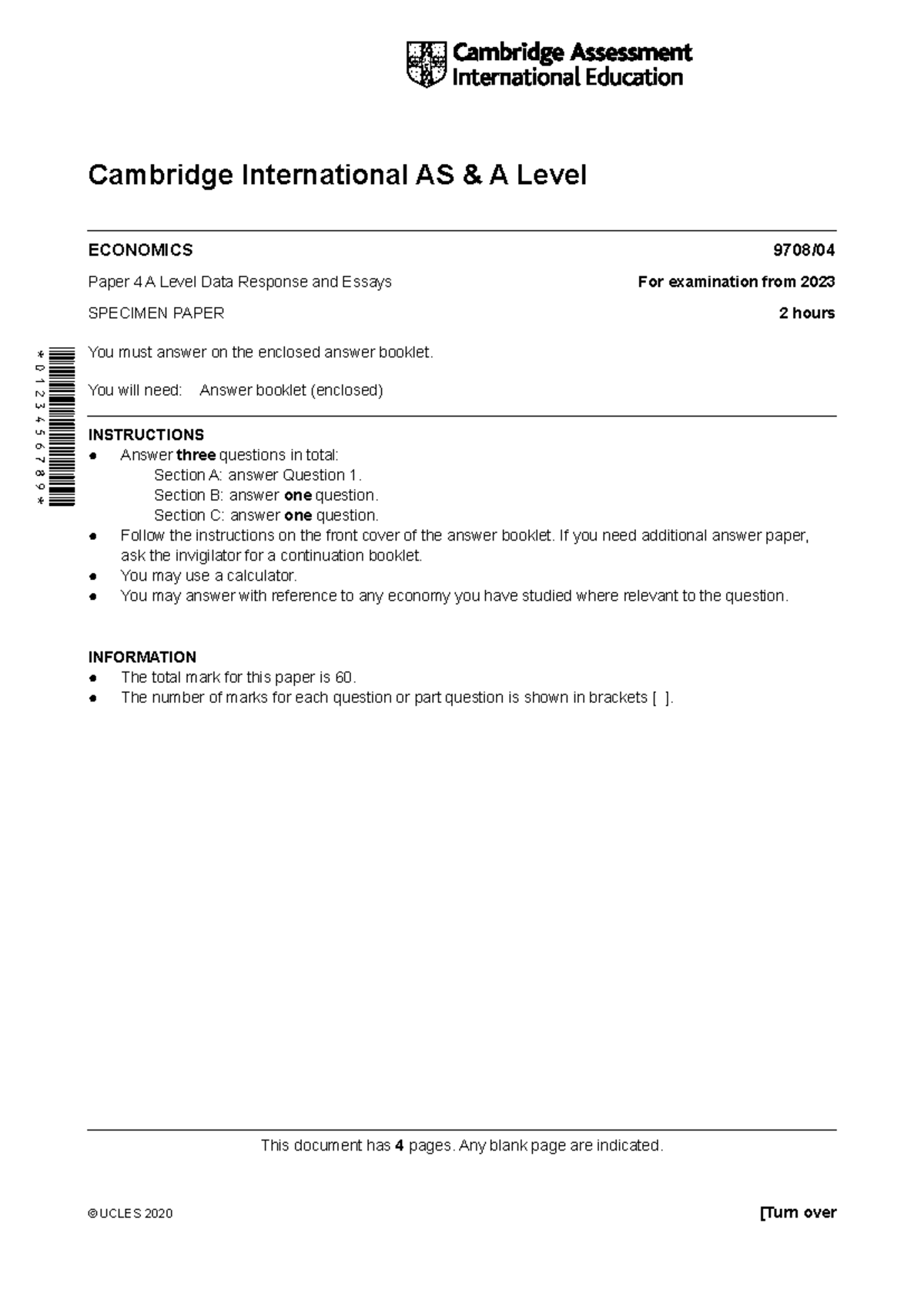 Specimenpaper 3 - Econ past papers - ECONOMICS 9708/ Paper 4 A Level ...