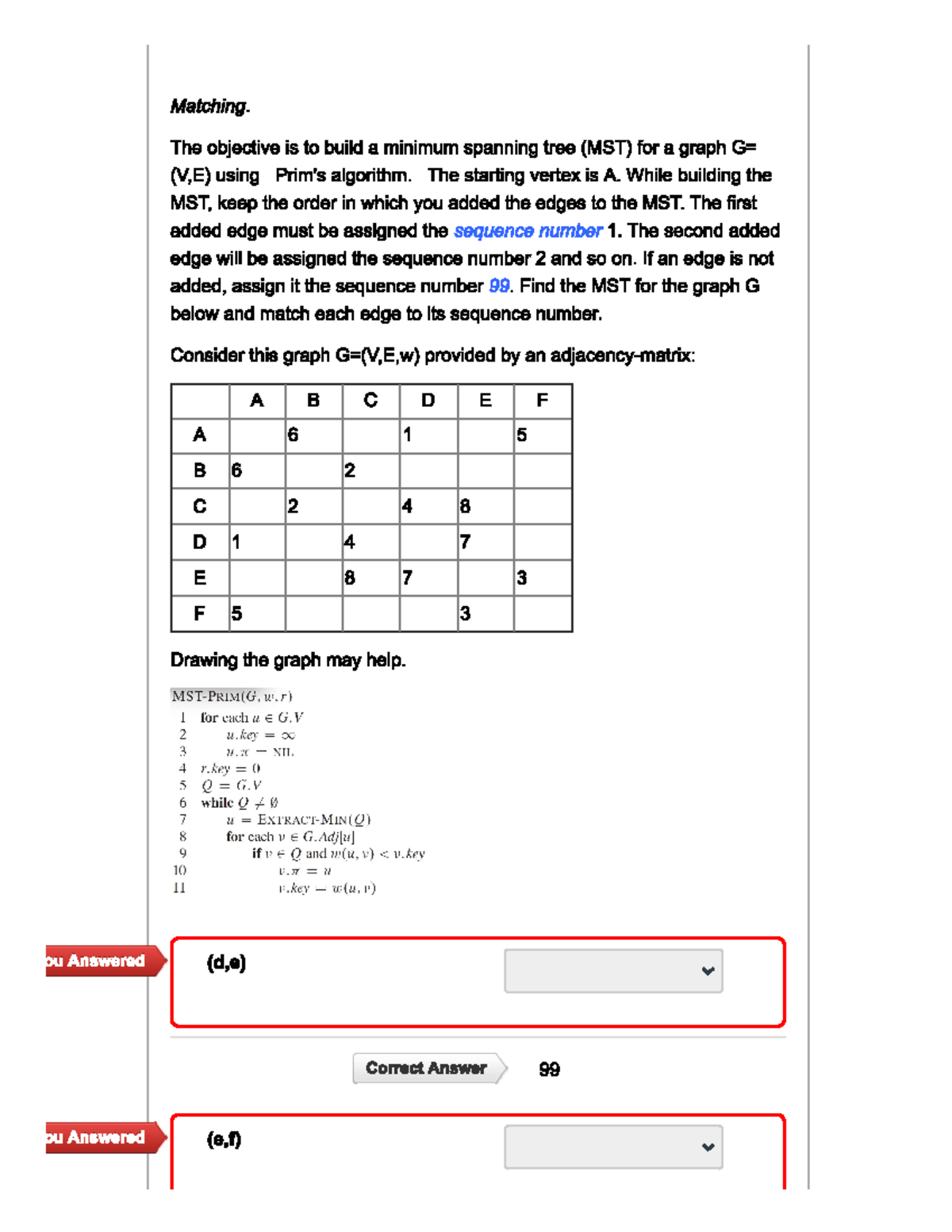 M10V7 - Prim's algorithm practice - COMP 3270 - Studocu