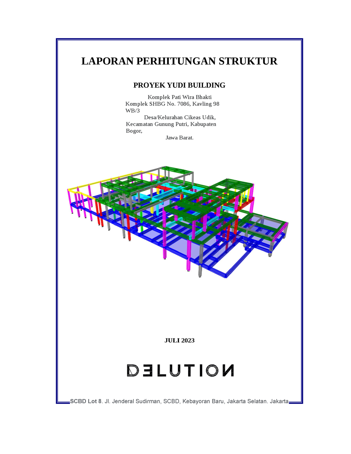 Laporan Perhitungan Struktur Proyek Yudi - LAPORAN PERHITUNGAN STRUKTUR ...