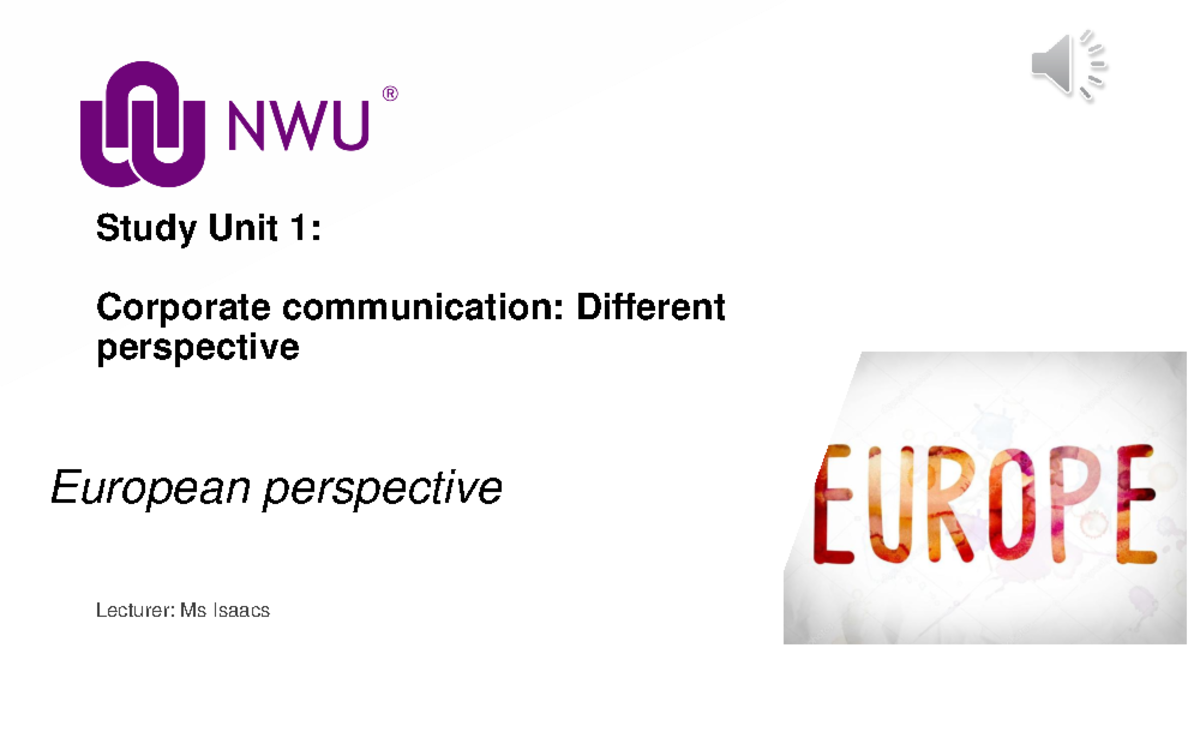 Study+Unit+1+2021 - Study Unit 1: Corporate communication: Different ...