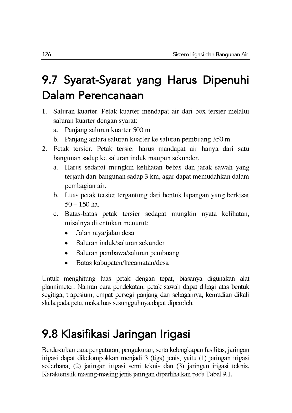 Sistem Irigasi Dan Bangunan Air (20) - 126 Sistem Irigasi Dan Bangunan ...