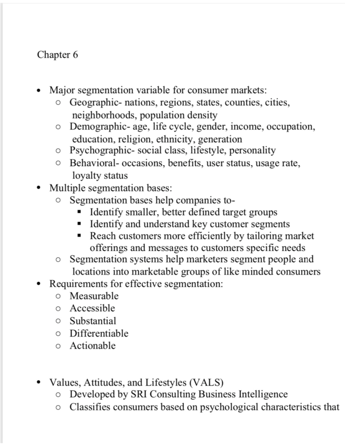 Principles of Marketing Chapter 6 MKT 3013 Studocu
