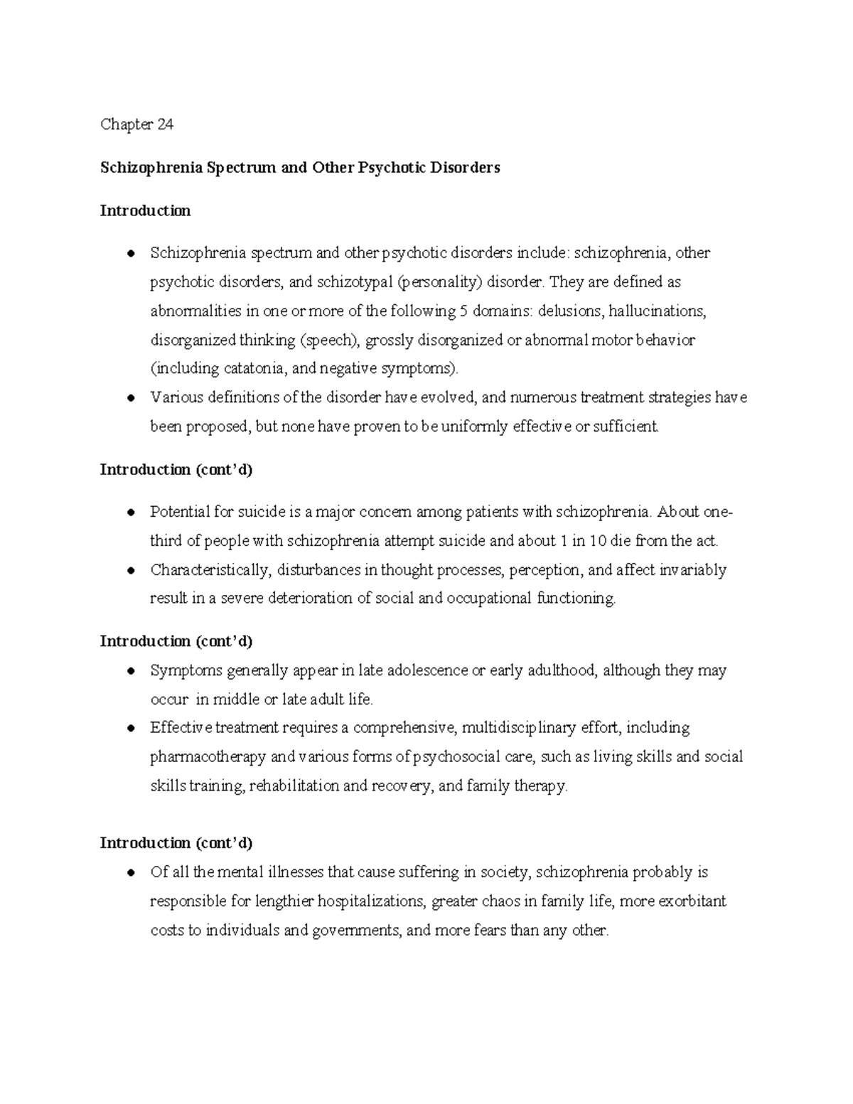 Schizophrenia Spectrum and other Psychotic Disorders - They are defined ...