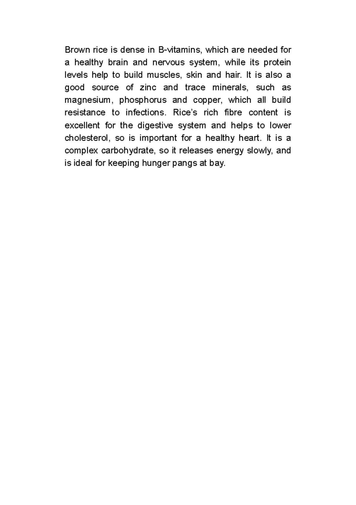 Natures Pharmacy-18 - Brown rice is dense in B-vitamins, which are ...