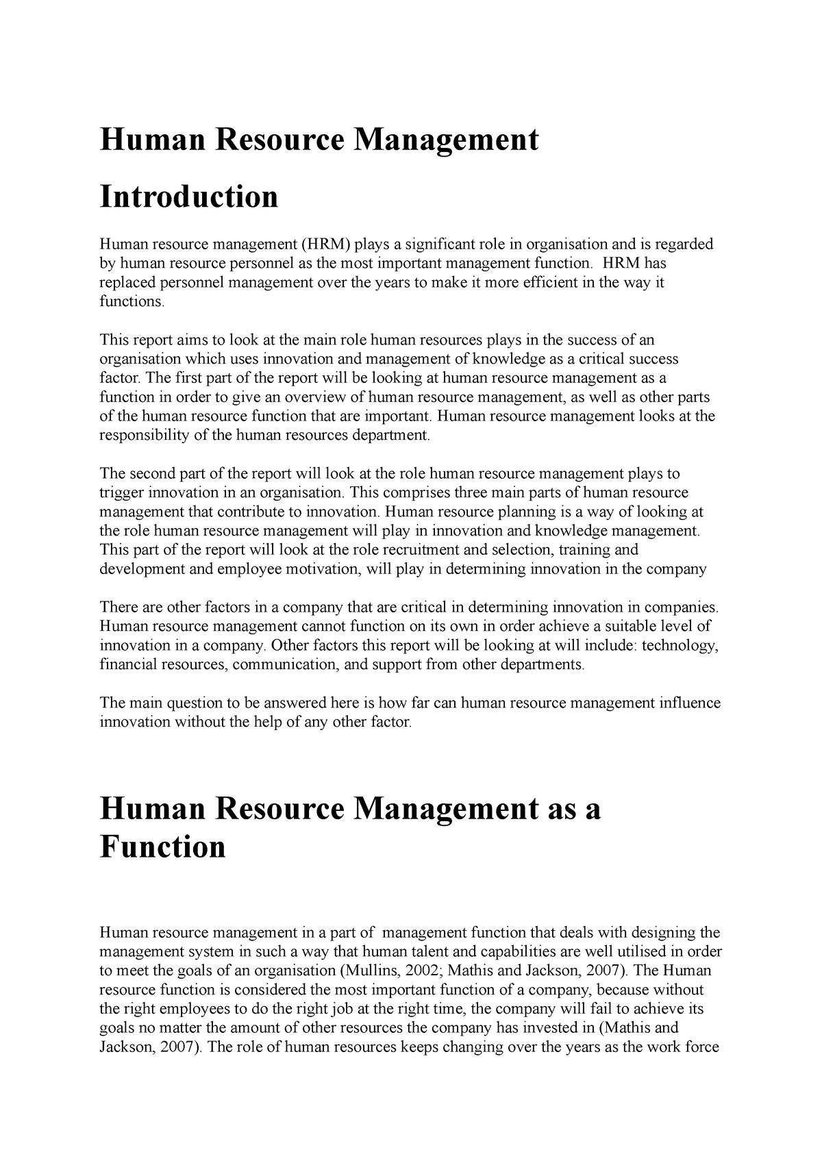 Human Resource Management - Human Resource Management Introduction ...