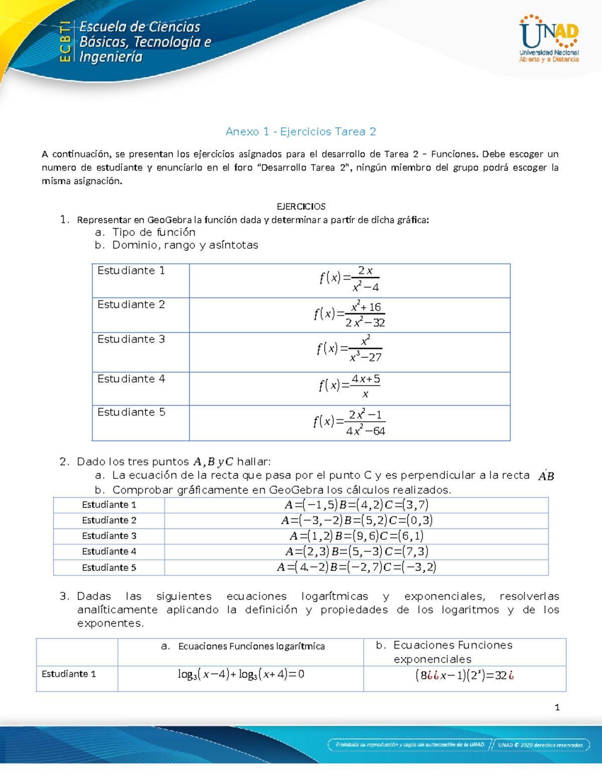 Anexo 1 - Ejercicios Tarea 2 - Anexo 1 - Ejercicios Tarea 2 A ...