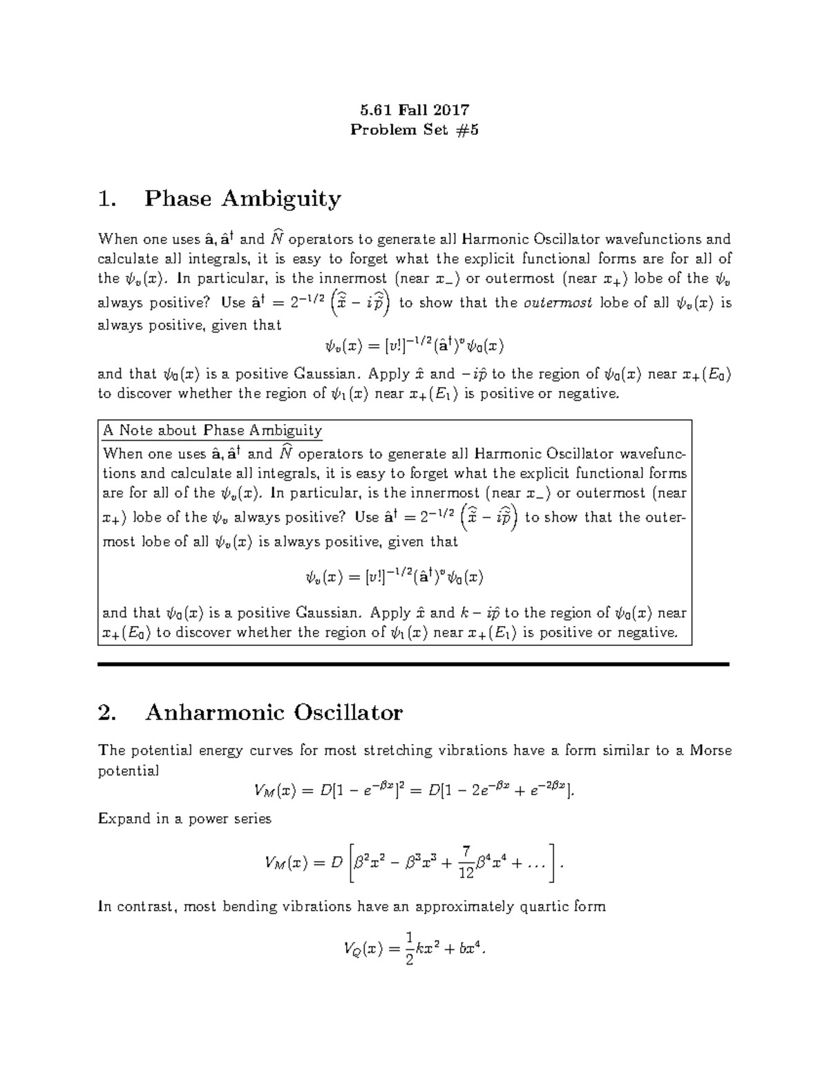 MIT5 61F17 Pset5 - Practice - 5 Fall 2017 Problem Set # 1. Phase ...