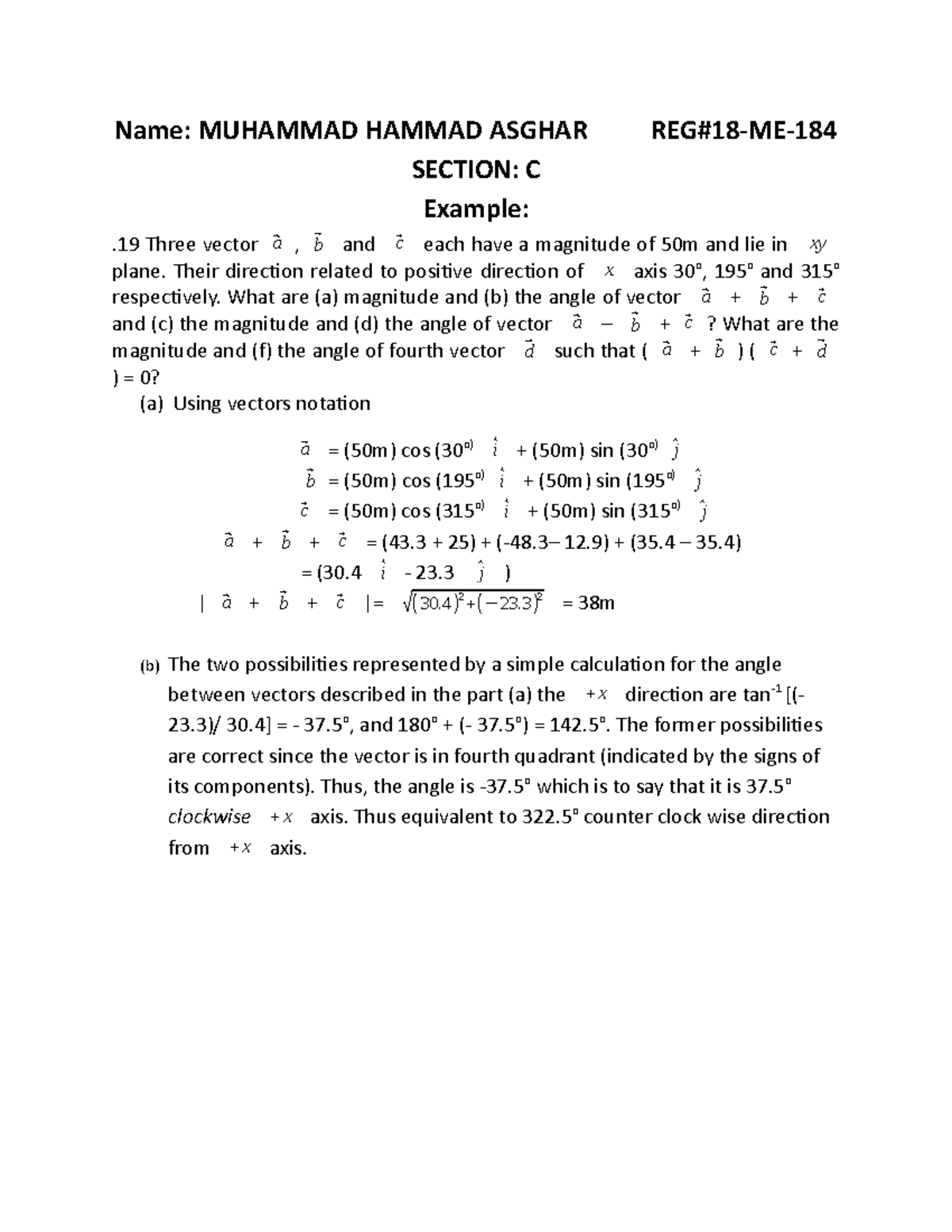 03 - Lecture notes 2 - Name: MUHAMMAD HAMMAD ASGHAR REG#18-ME- SECTION ...
