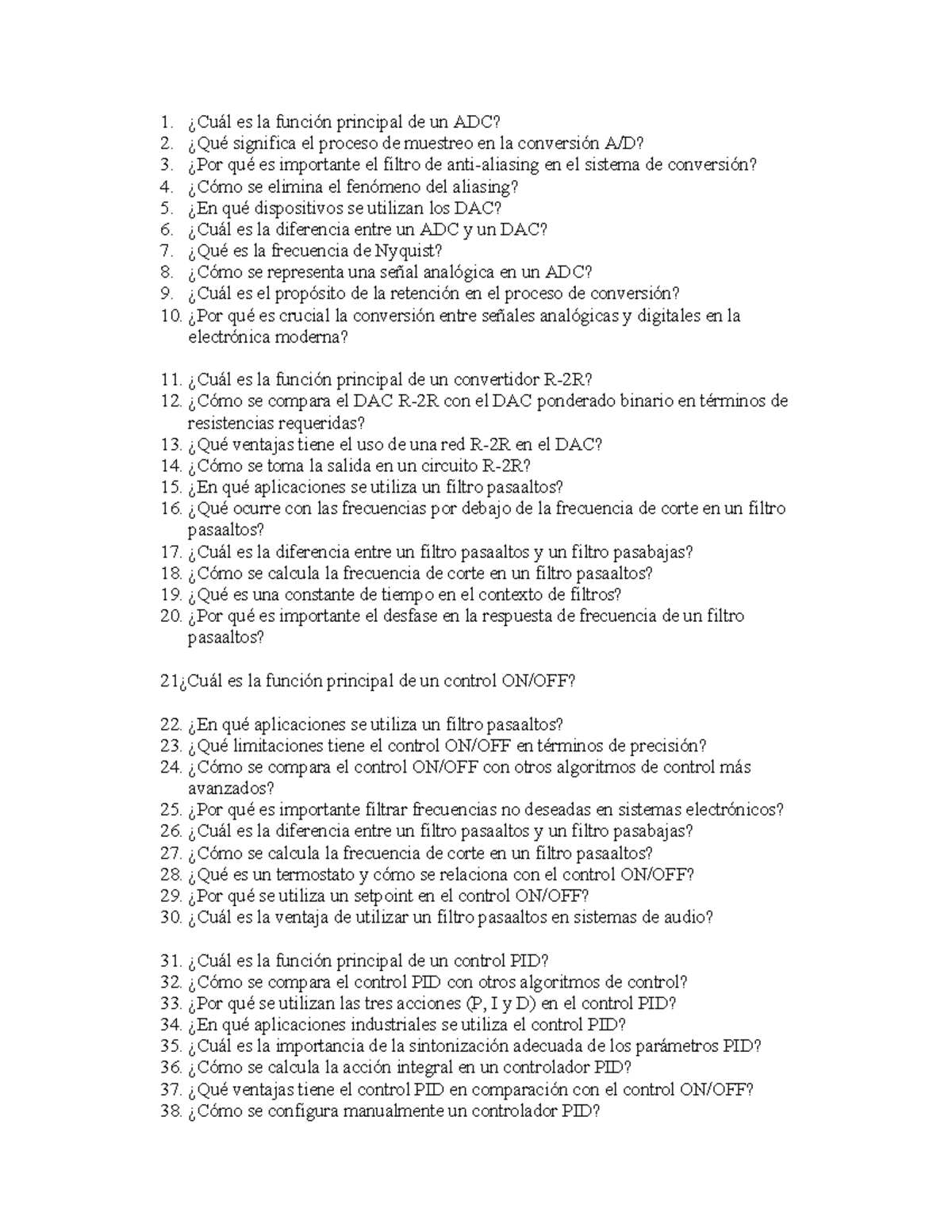 Preguntas Diseño Aplicado 2 ¿Cuál es la función principal de un ADC