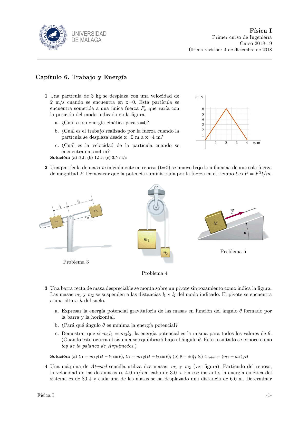 Fis1 06 Trabajo Y Energia - F ́ısica I Primer Curso De Ingenier ́ıa ...