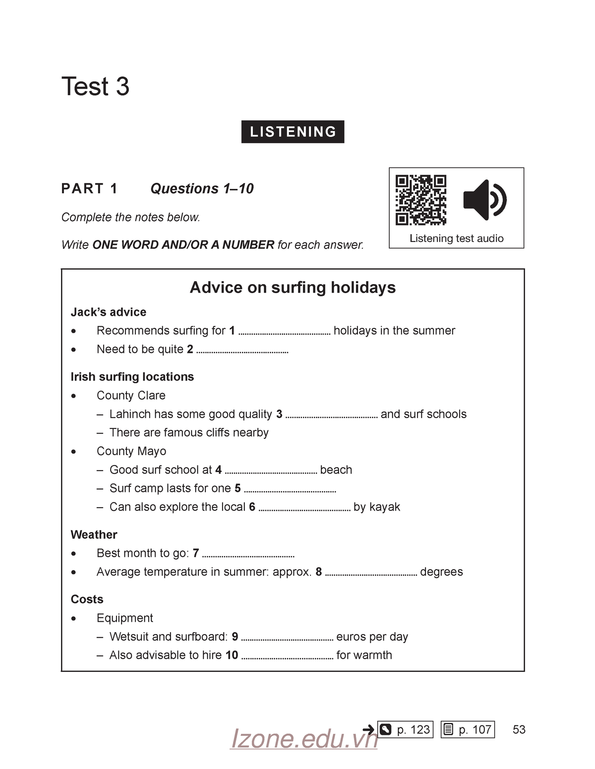 Cambridge 17 Listening Test 3 - LI S T E N I N G PART 1 Questions 1 ...