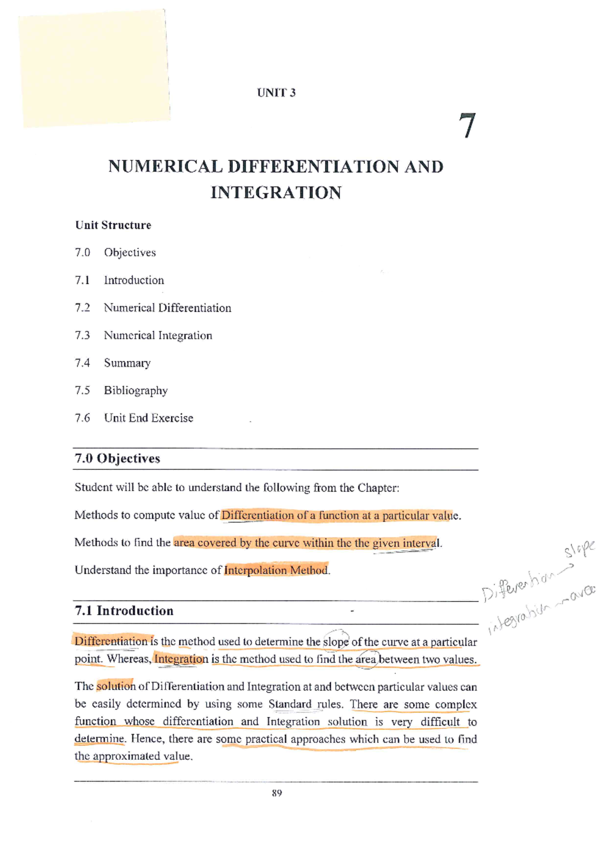 Chapter 7 highlighted - this the notes of the material - UNIT 3 7 ...