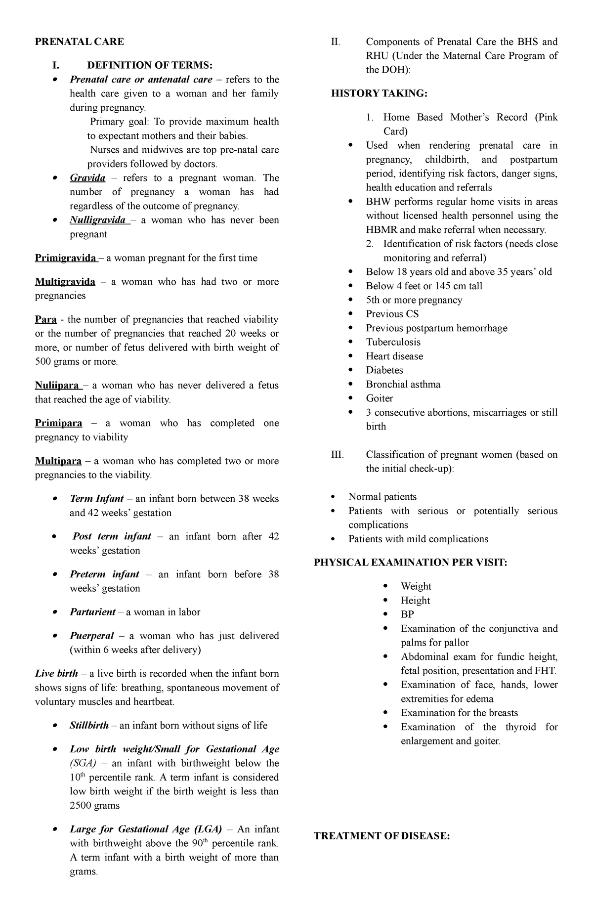 ncm-107-1stnote-midterm-prenatal-care-prenatal-care-i-definition-of