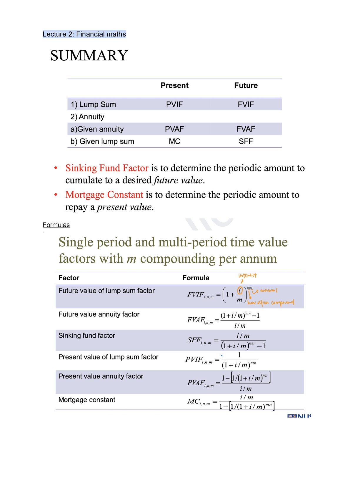 mortgage maths assignment